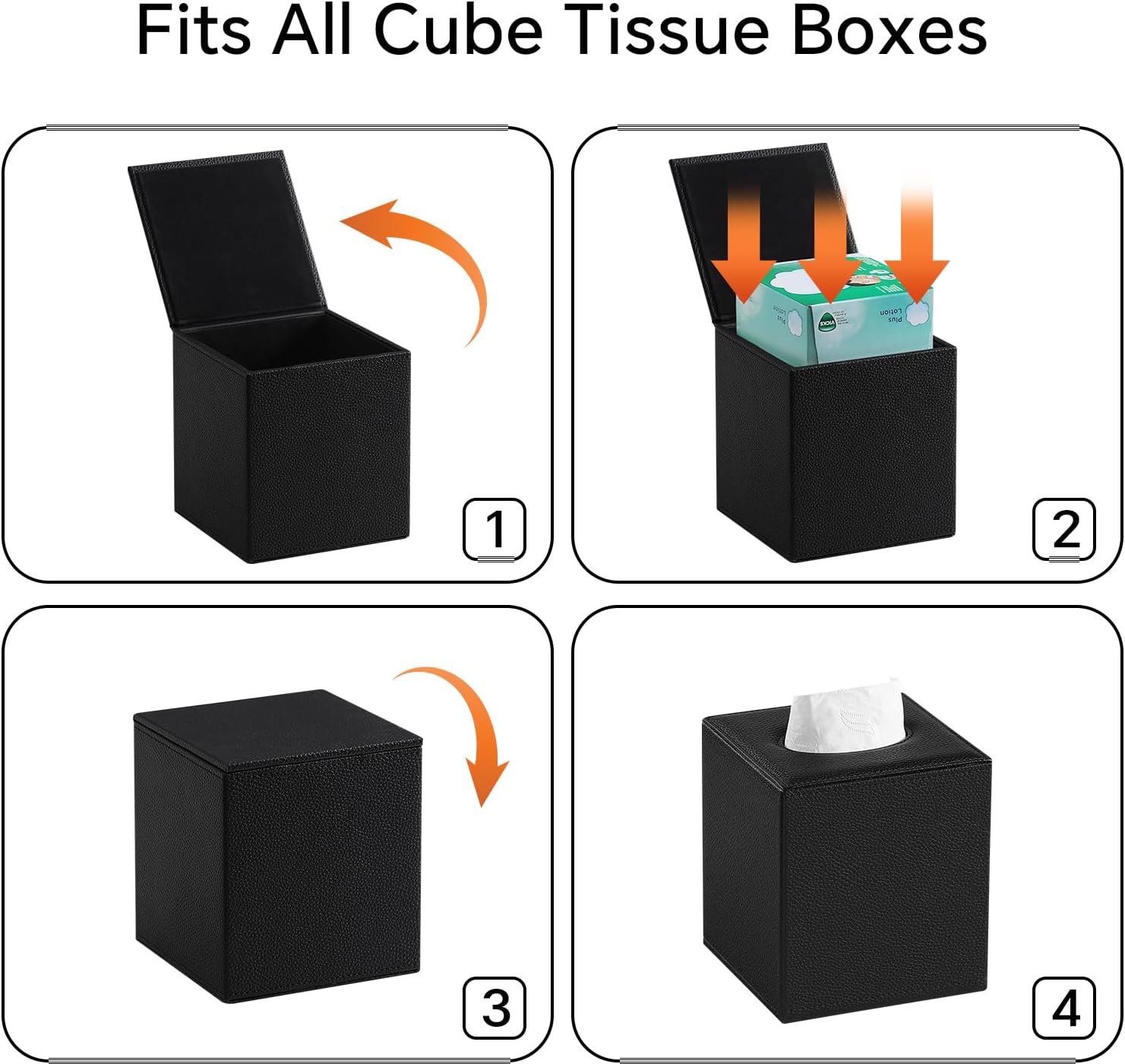 Decorative Tissue Holder / Black