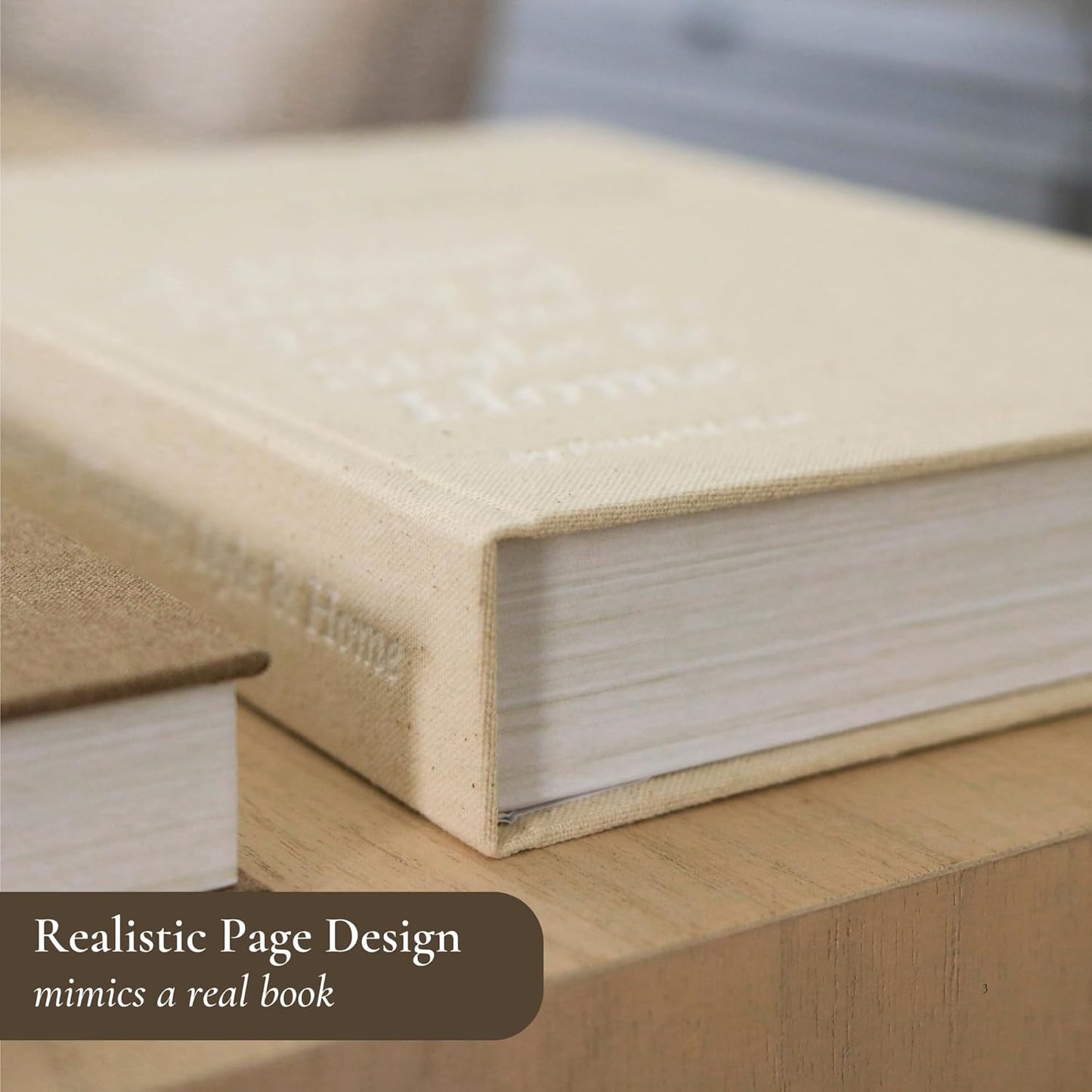 Faux Book Box / 2 Linen Fake Books for Decorating Bookshelf