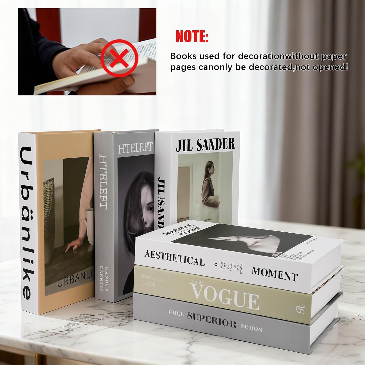 Fashion Faux Book Modern Decor Books / 27*17*4cm-b / Set of 6