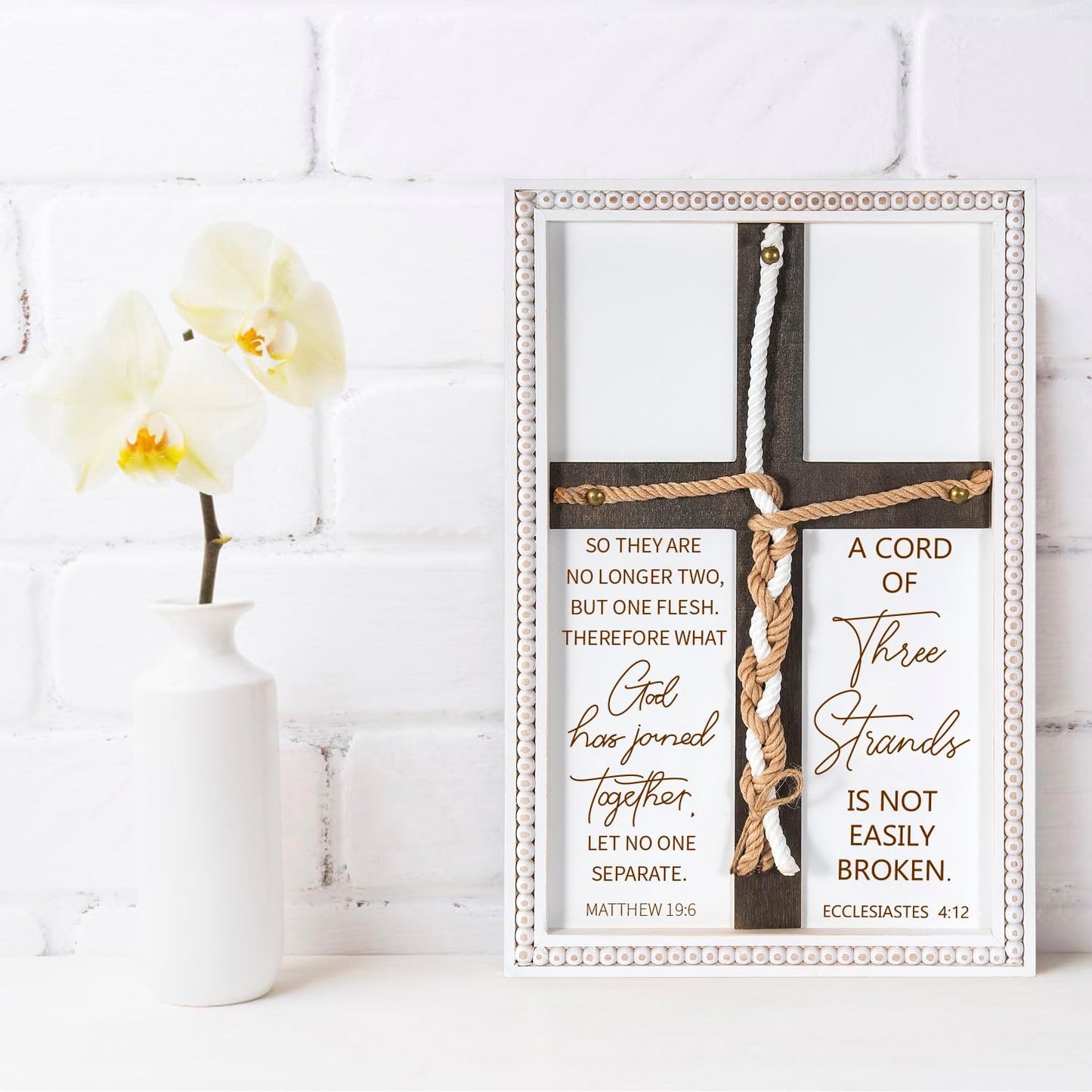 Unity Rope Cross Braid for Ceremony / White 15*10 / 15 x 10