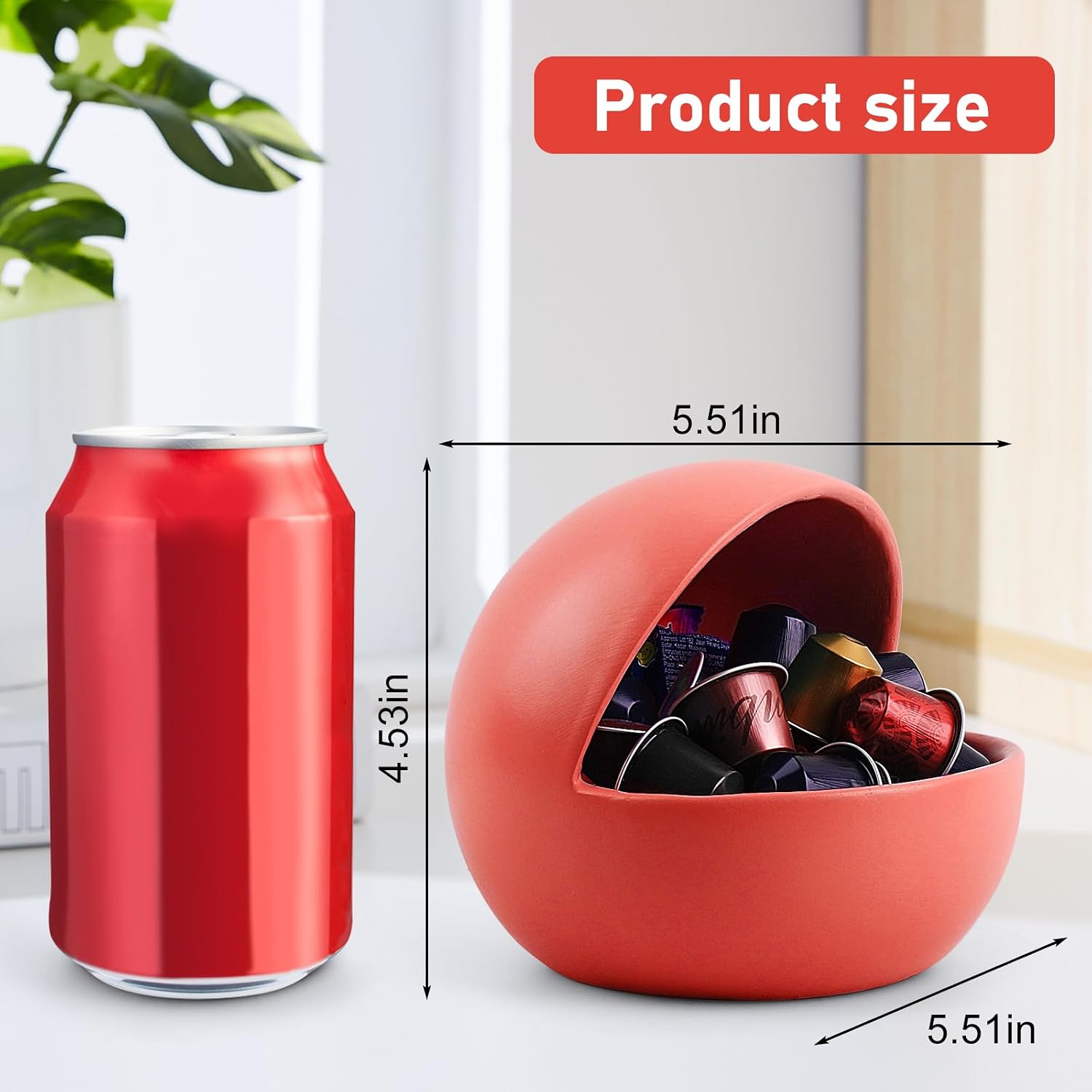 Patriotic Candy Bowl for 4th of July Resin Decorative Serving Dish Key Bowl for Entryway / Red / S