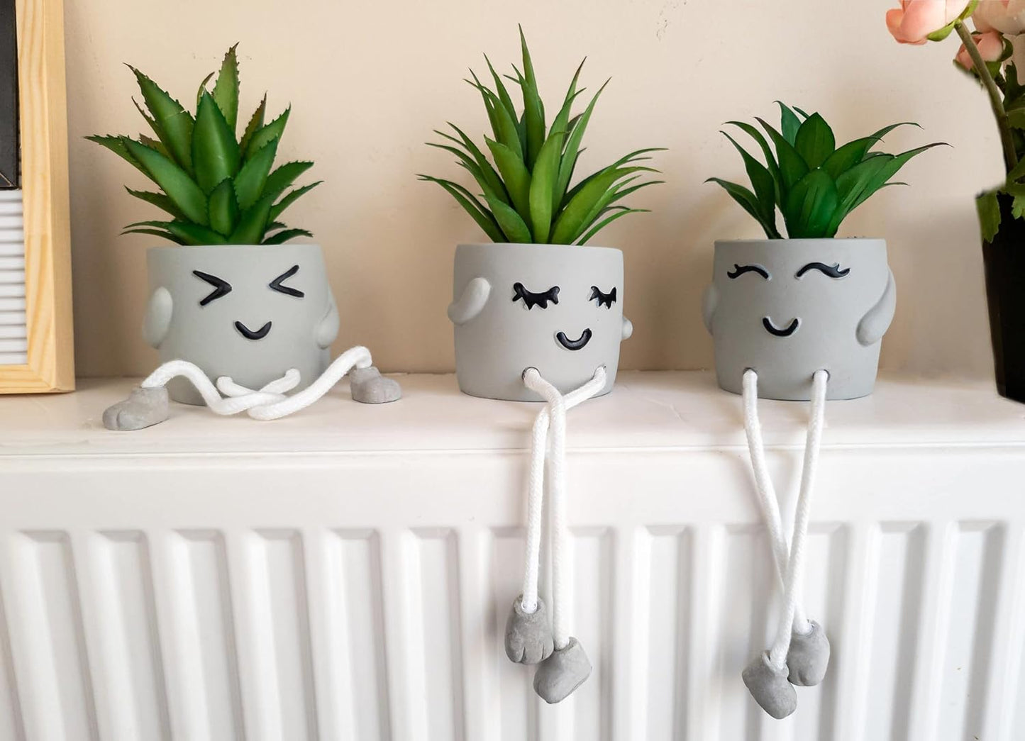 fake succulents plants artificial for desk decor / Collection A / Set of 3