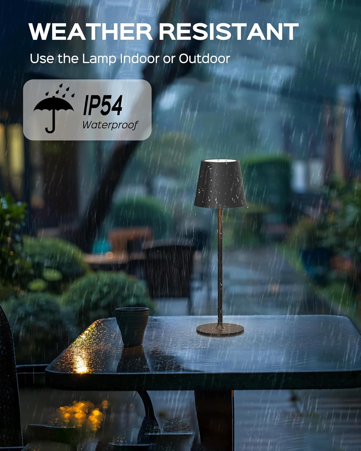 JACKYLED Cordless Table Lamps Rechargeable, 3 Adjustable Height, 5000 Capactiy Operated, 3 Colors Smooth Dimming