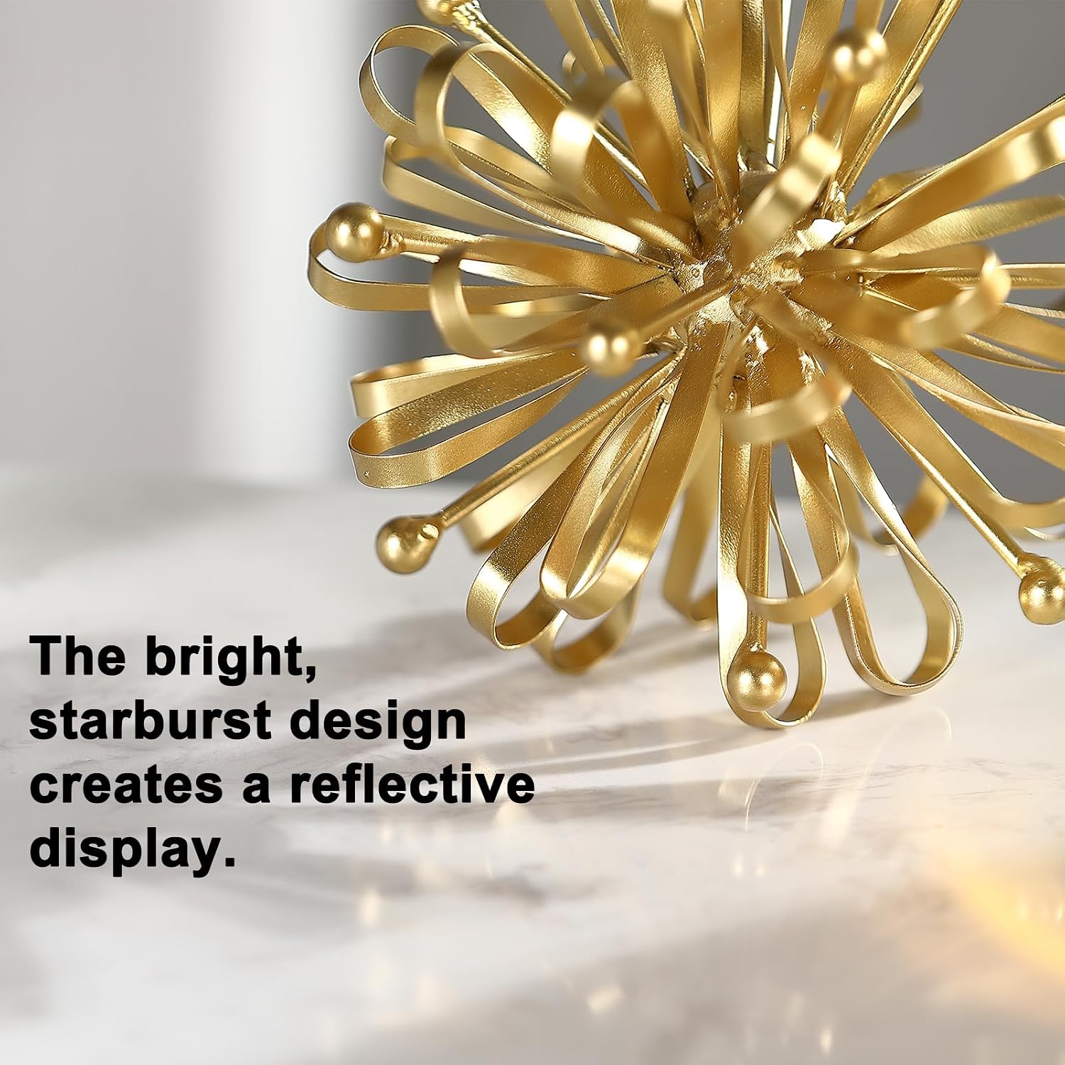 Modern Table Decor / Ribbon & Beads / Gold