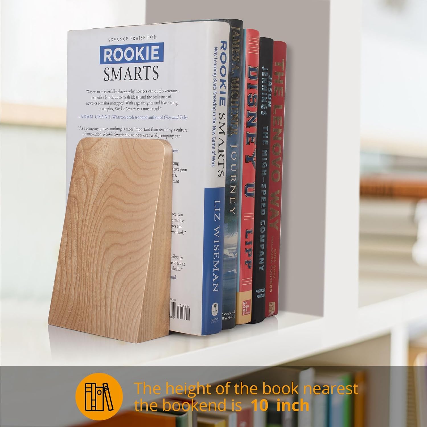 Ash Wood Book Ends Heavy Duty Handmade Book Ends / Ash Wood Small