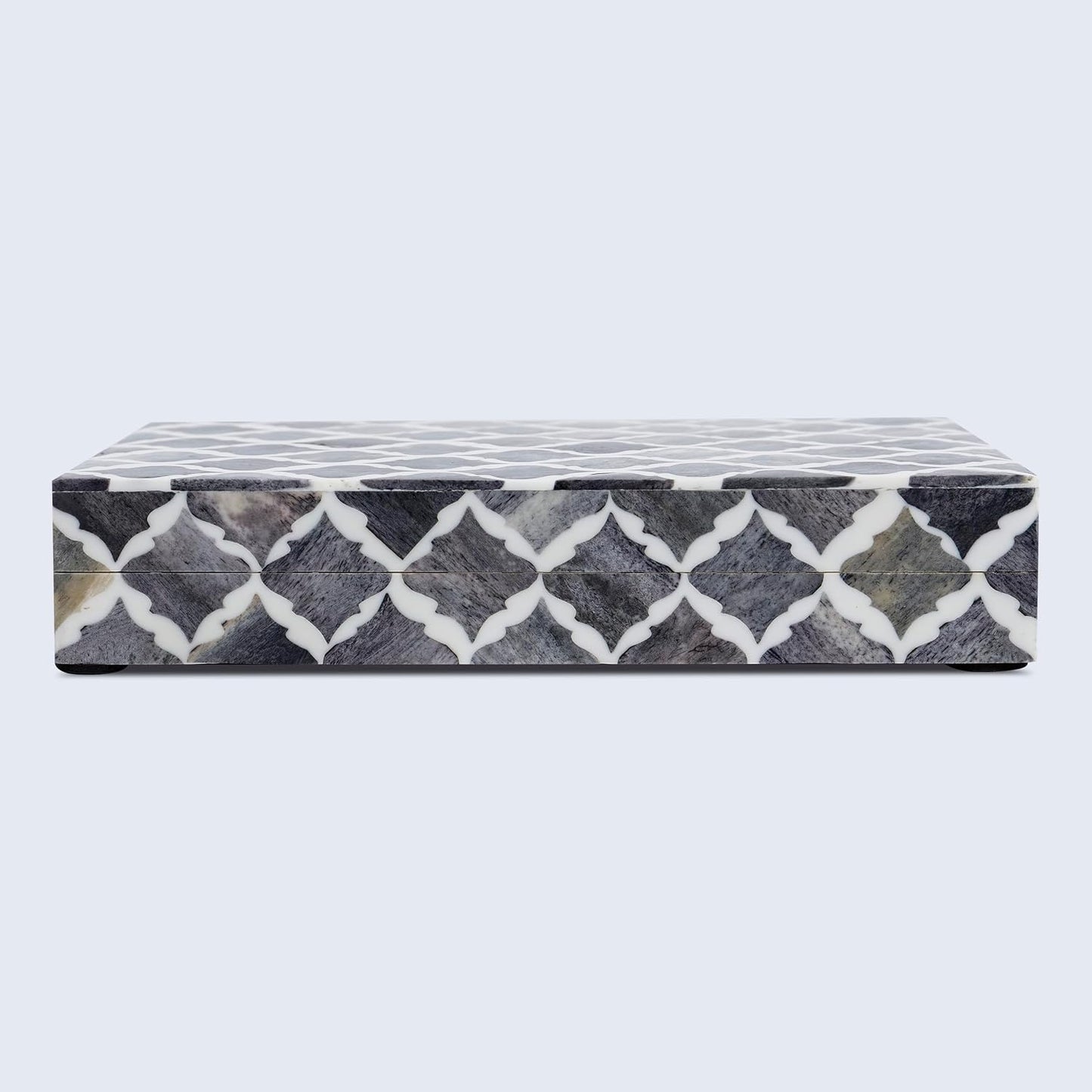 Moroccan Photo Storage Box Organizer / MUMTAZ-GREY / 6 x 8 x 1.5