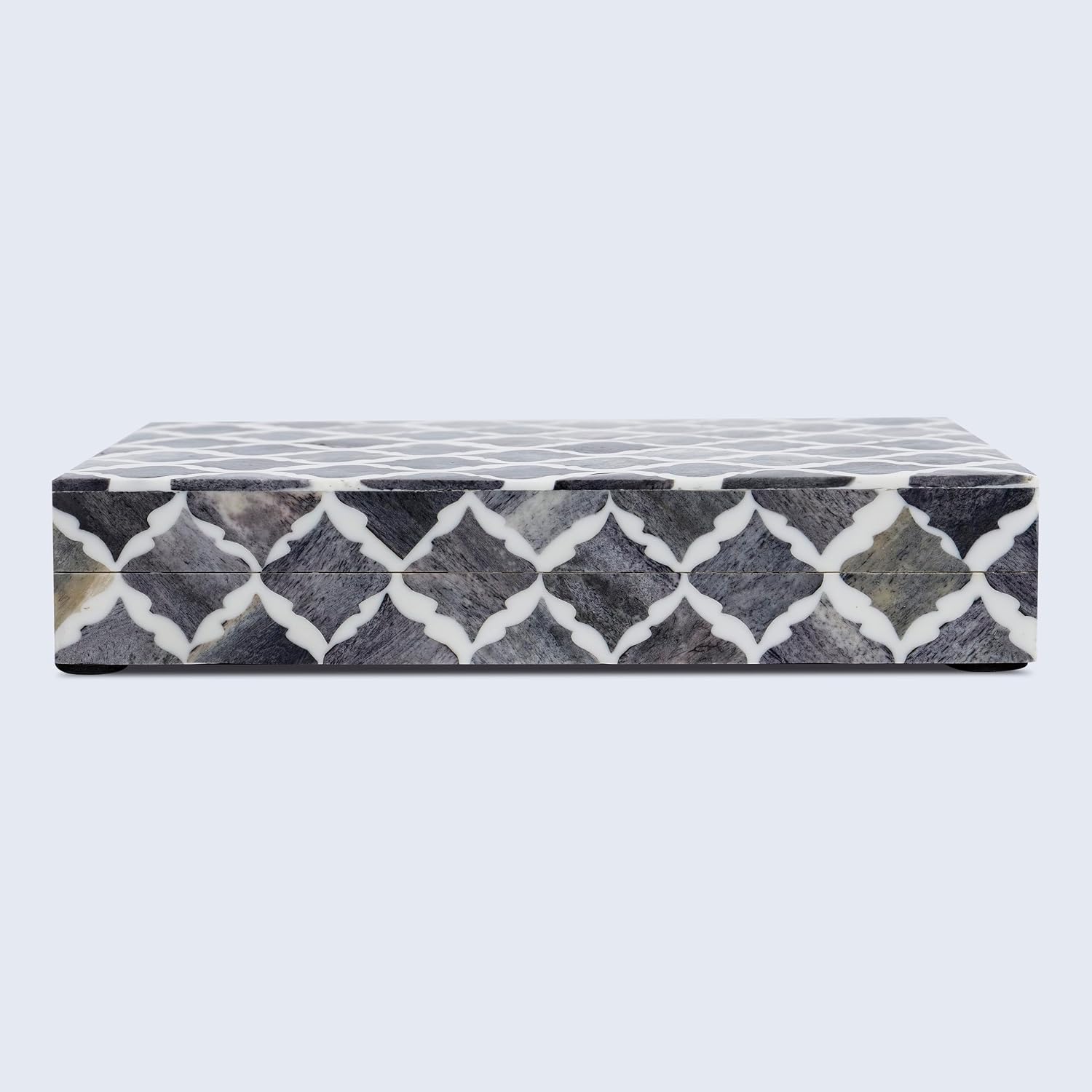 Moroccan Photo Storage Box Organizer / MUMTAZ-GREY / 6 x 8 x 1.5