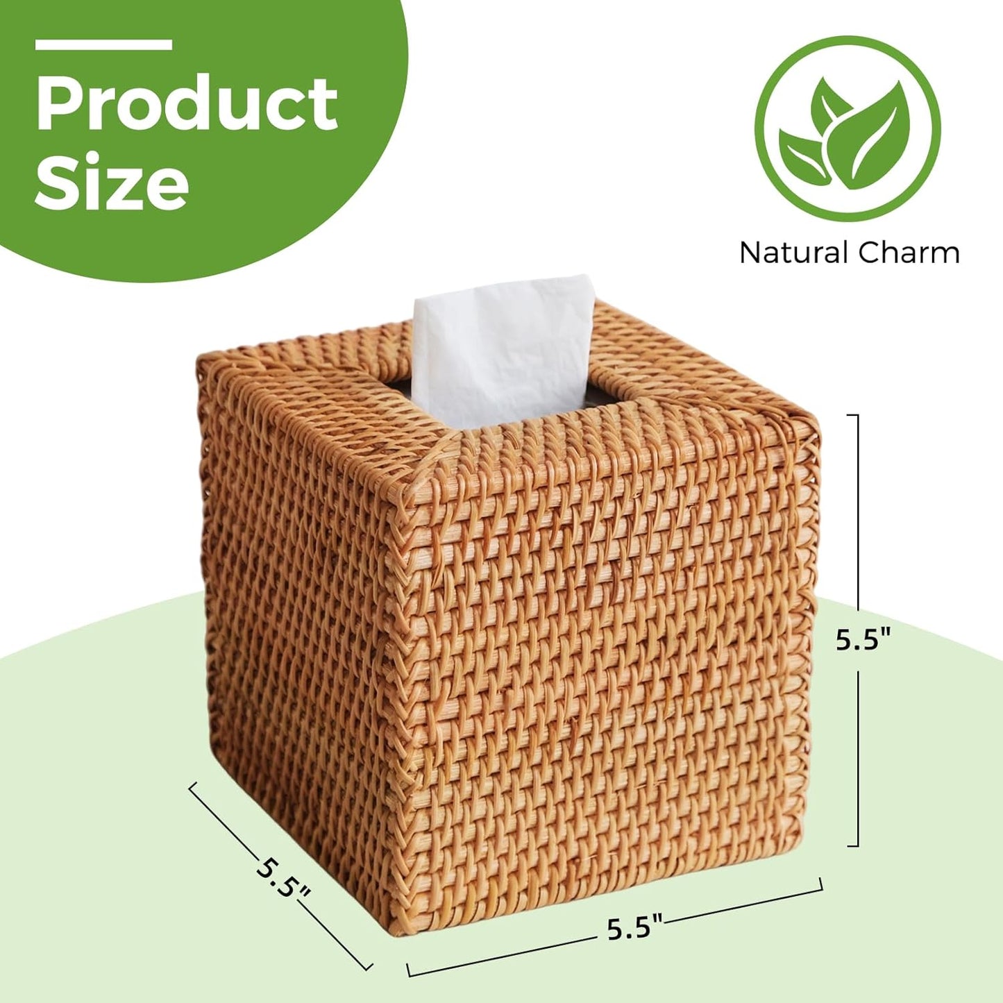 Wicker Napkin Holder / Natural / Set of 2