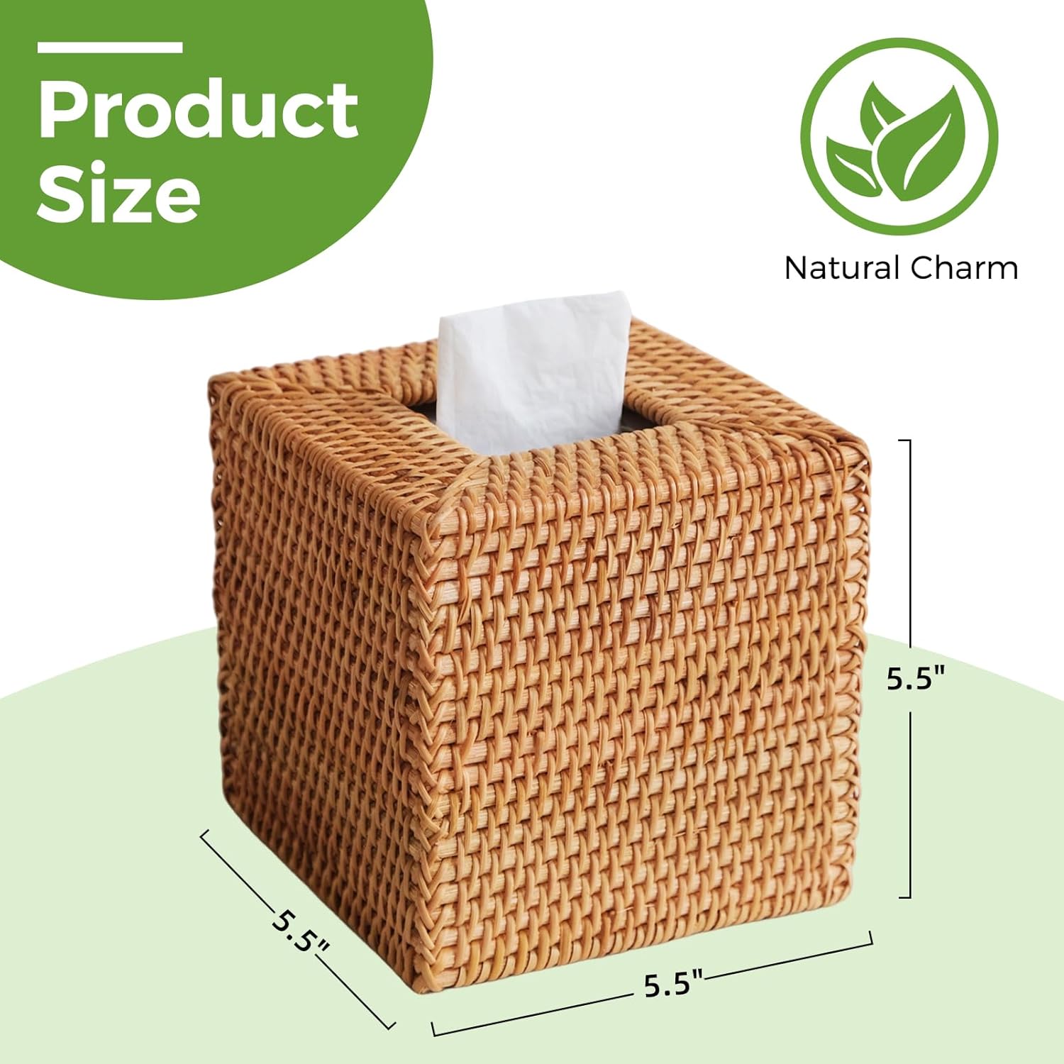 Wicker Napkin Holder / Natural / Set of 2