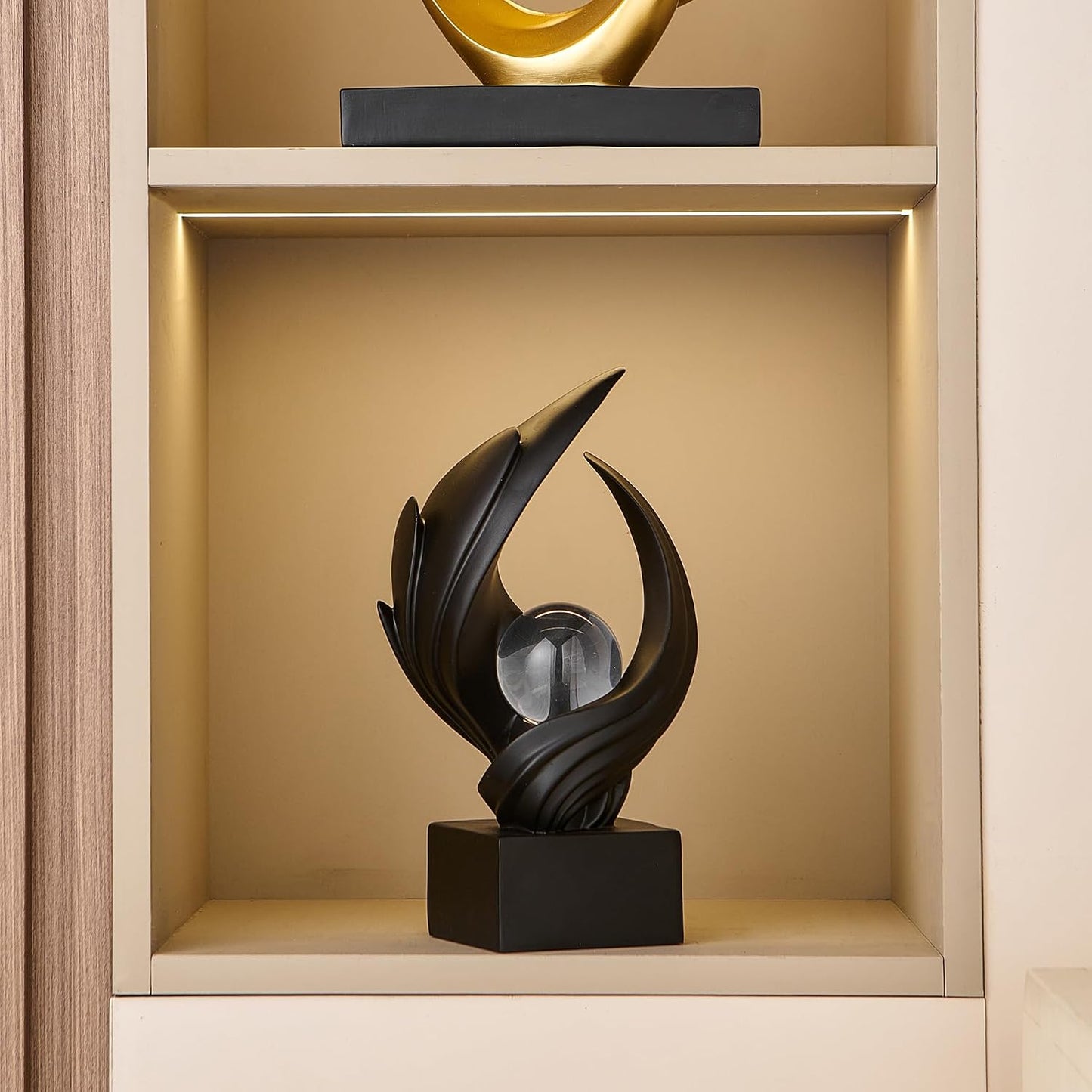 Resin Gold Decorative Statue / Black