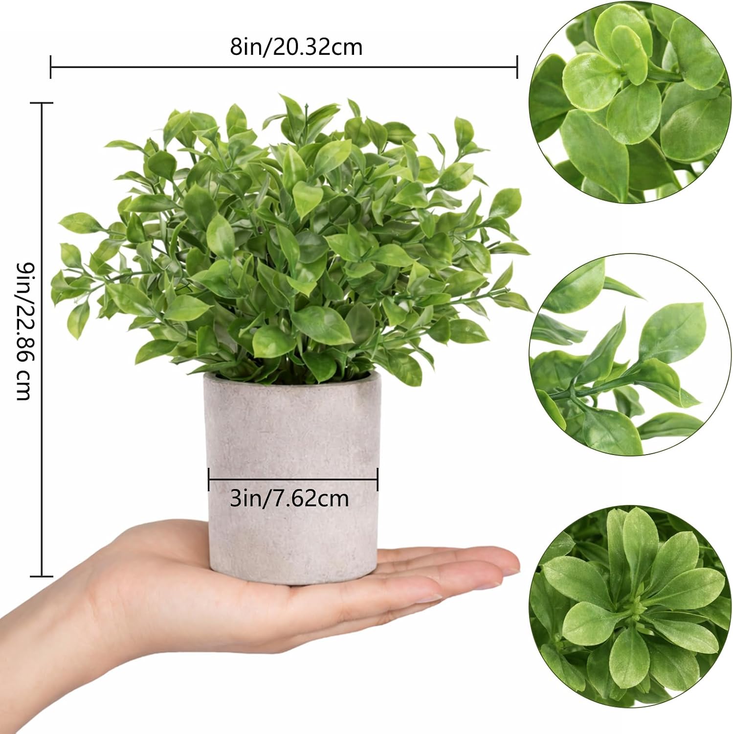 Small Plants Decor- Mini Artificial Plants / Set of 3