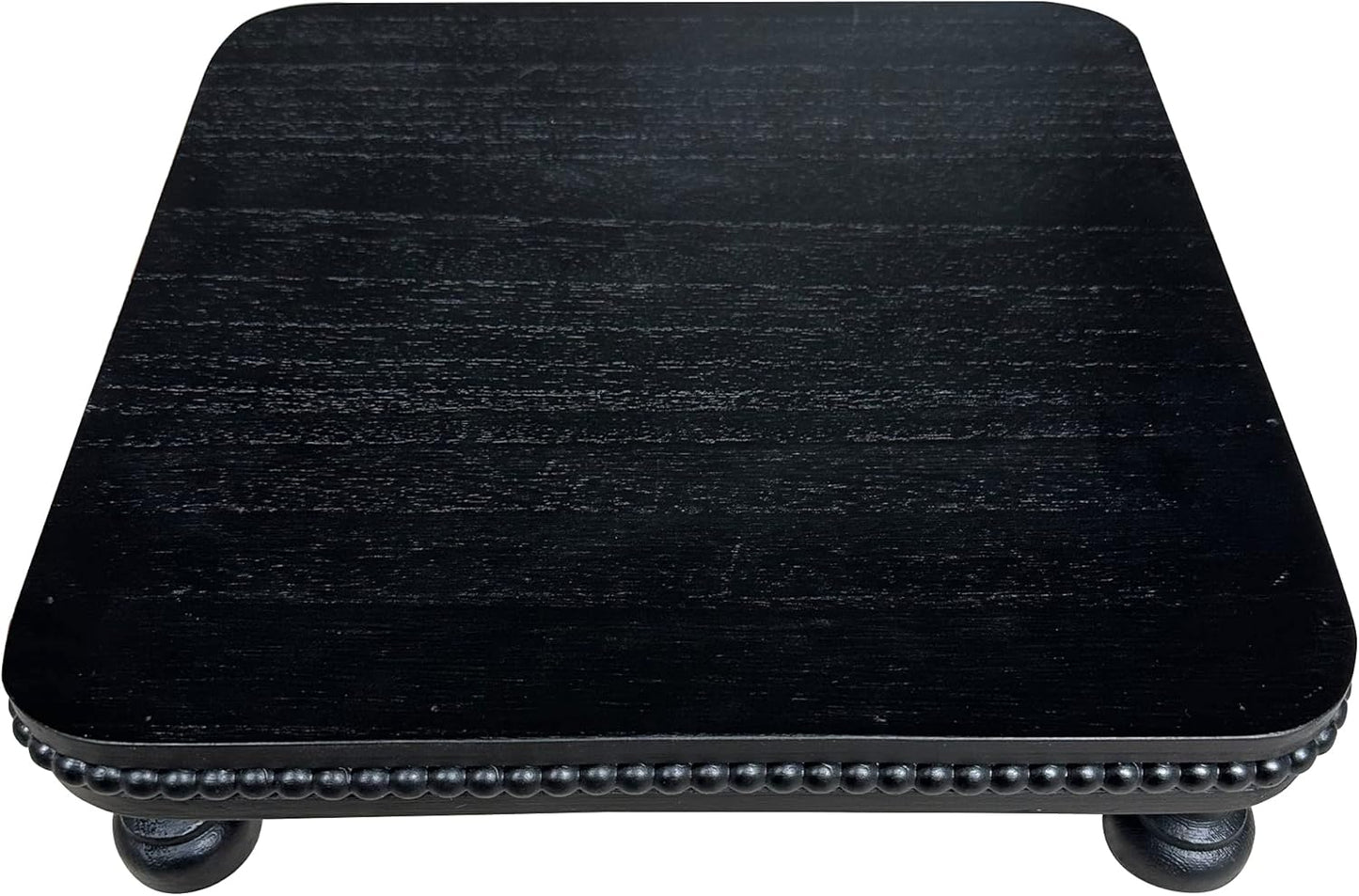 Square Tiered Tray Decor / Black