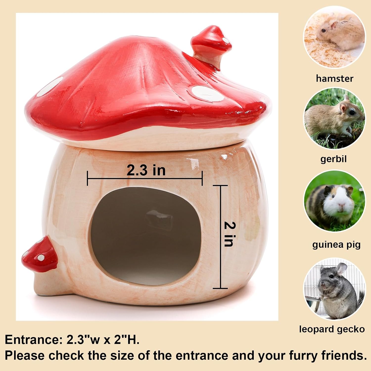 Stand / Ceramic Hamster Hideout / Set of 3