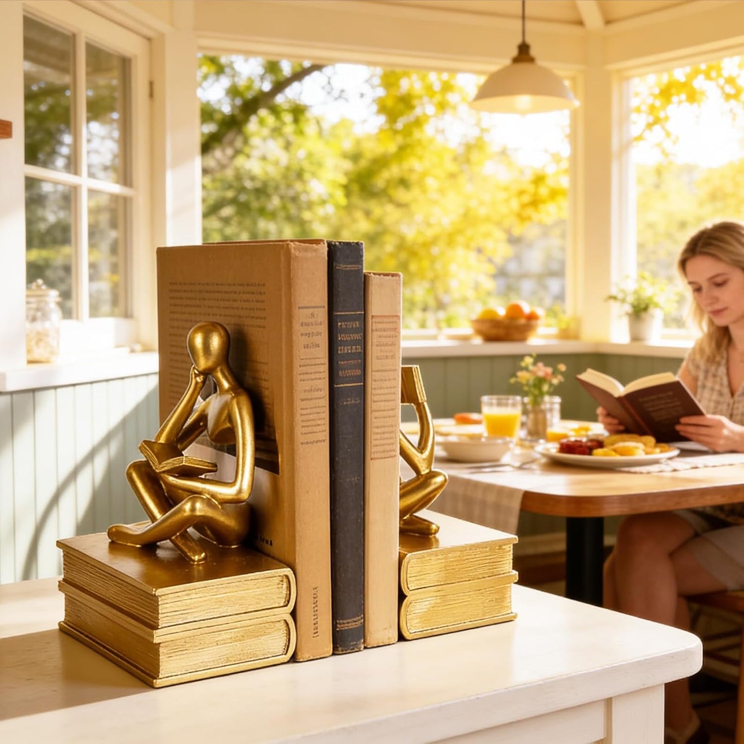 Unique Book Stopper / Gold