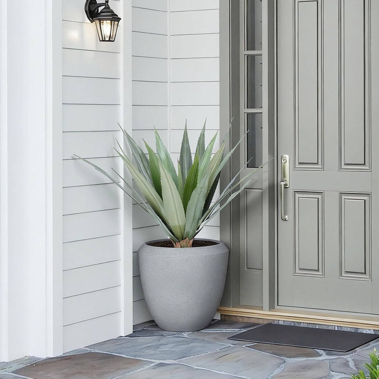 Artificial Spiked Agave Plants Tall / Green / 24inches / 2 Inch / Set of 2