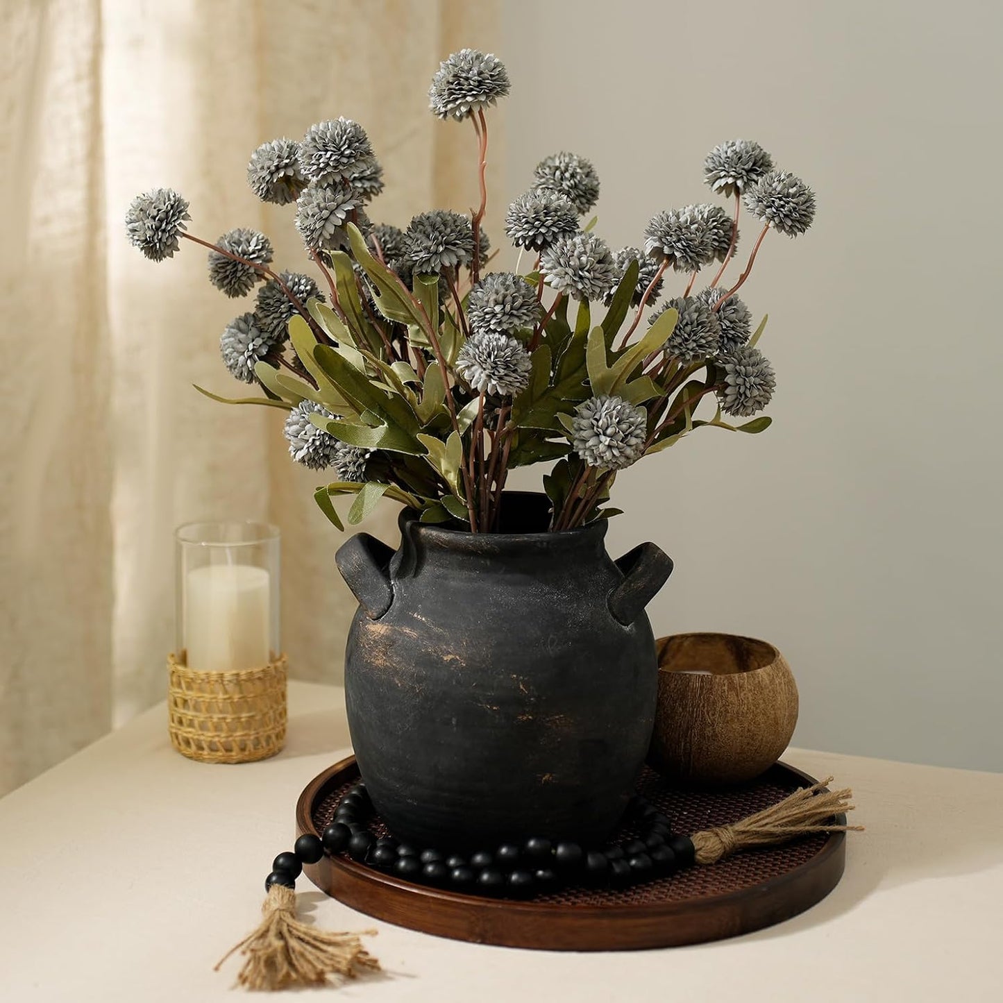 Rustic Farmhouse Vase / 001-bronze / 7.1 Inch