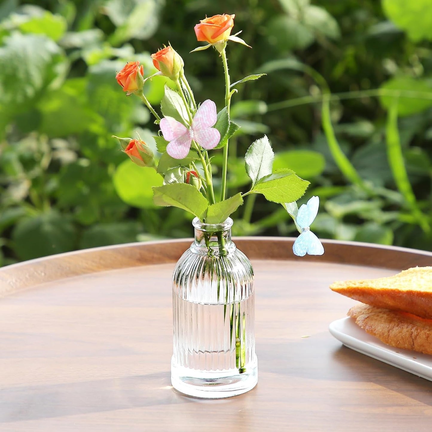 Glass Bud Vases in Bulk Pcs / Clear / Set of 30