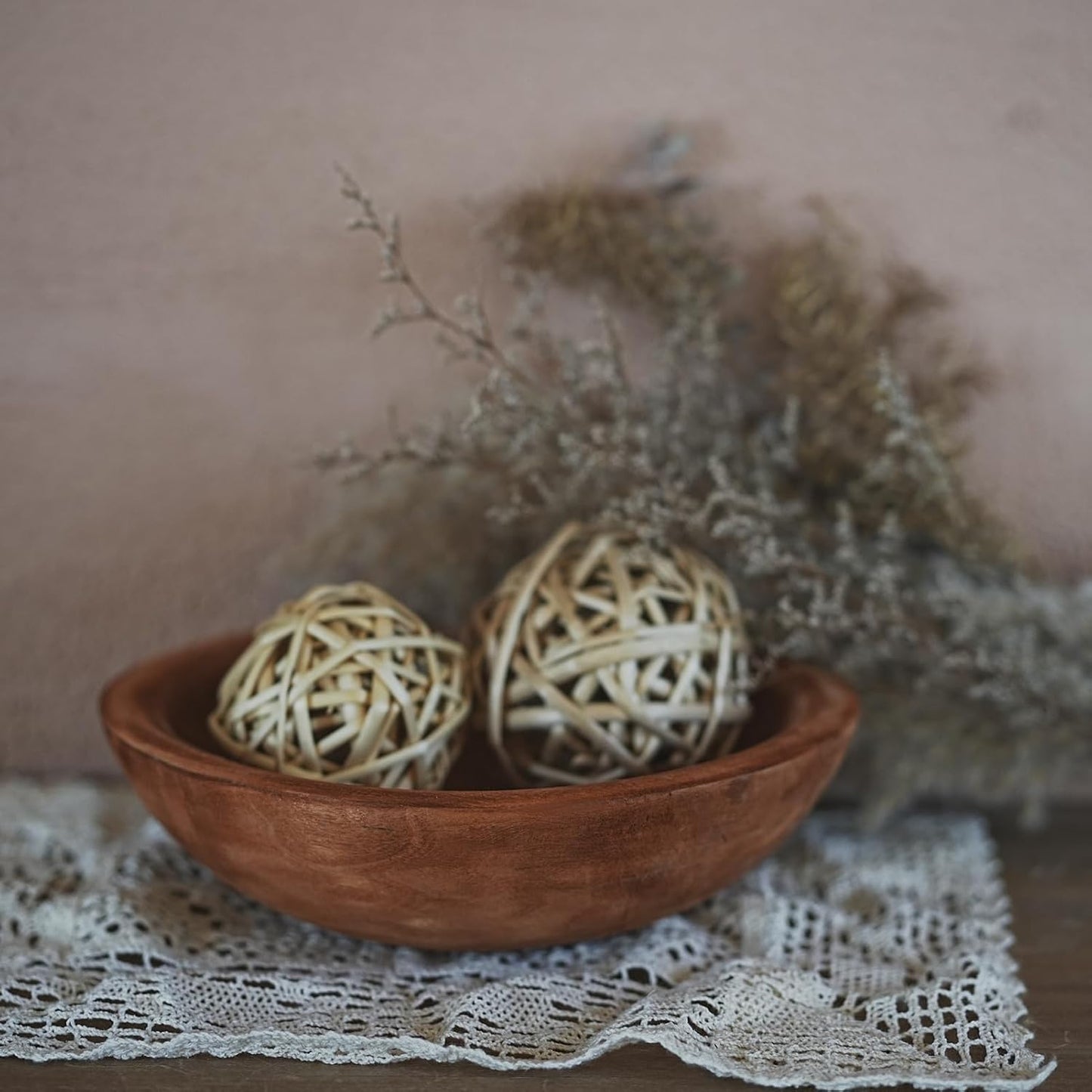 wood dough bowl / Mahogany