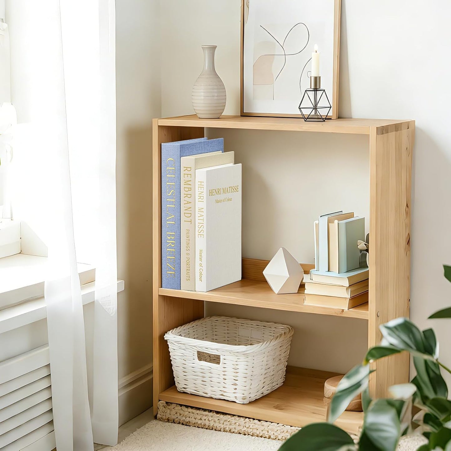 Linen Faux Books / Blue / Beige / White / Set of 3