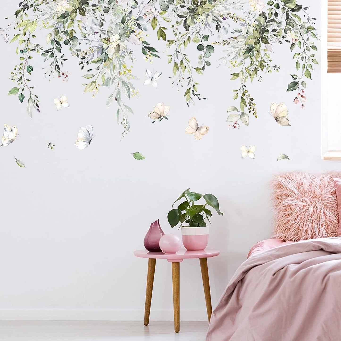 Hanging Leaves Wall Decals / 59"W x 39"H / Green