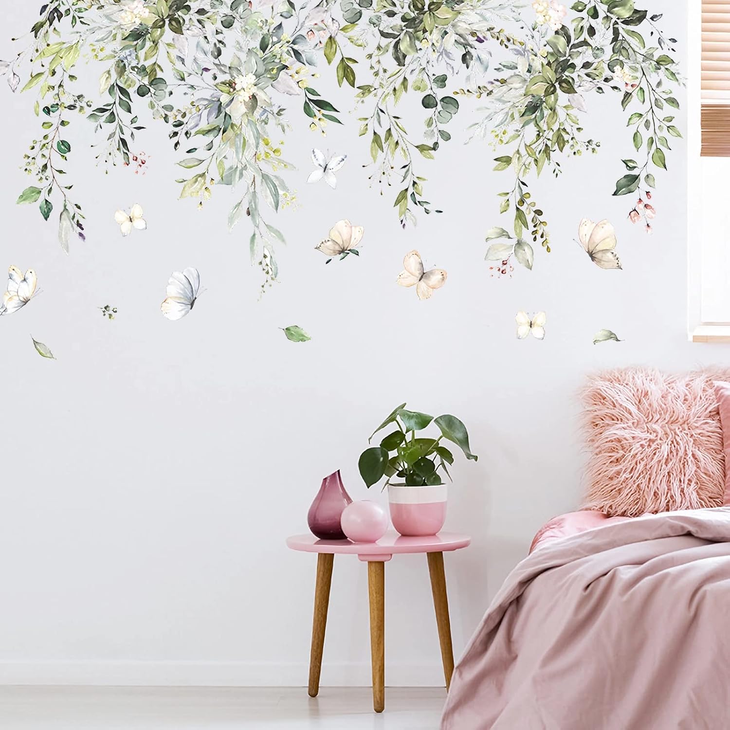 Hanging Leaves Wall Decals / 59"W x 39"H / Green