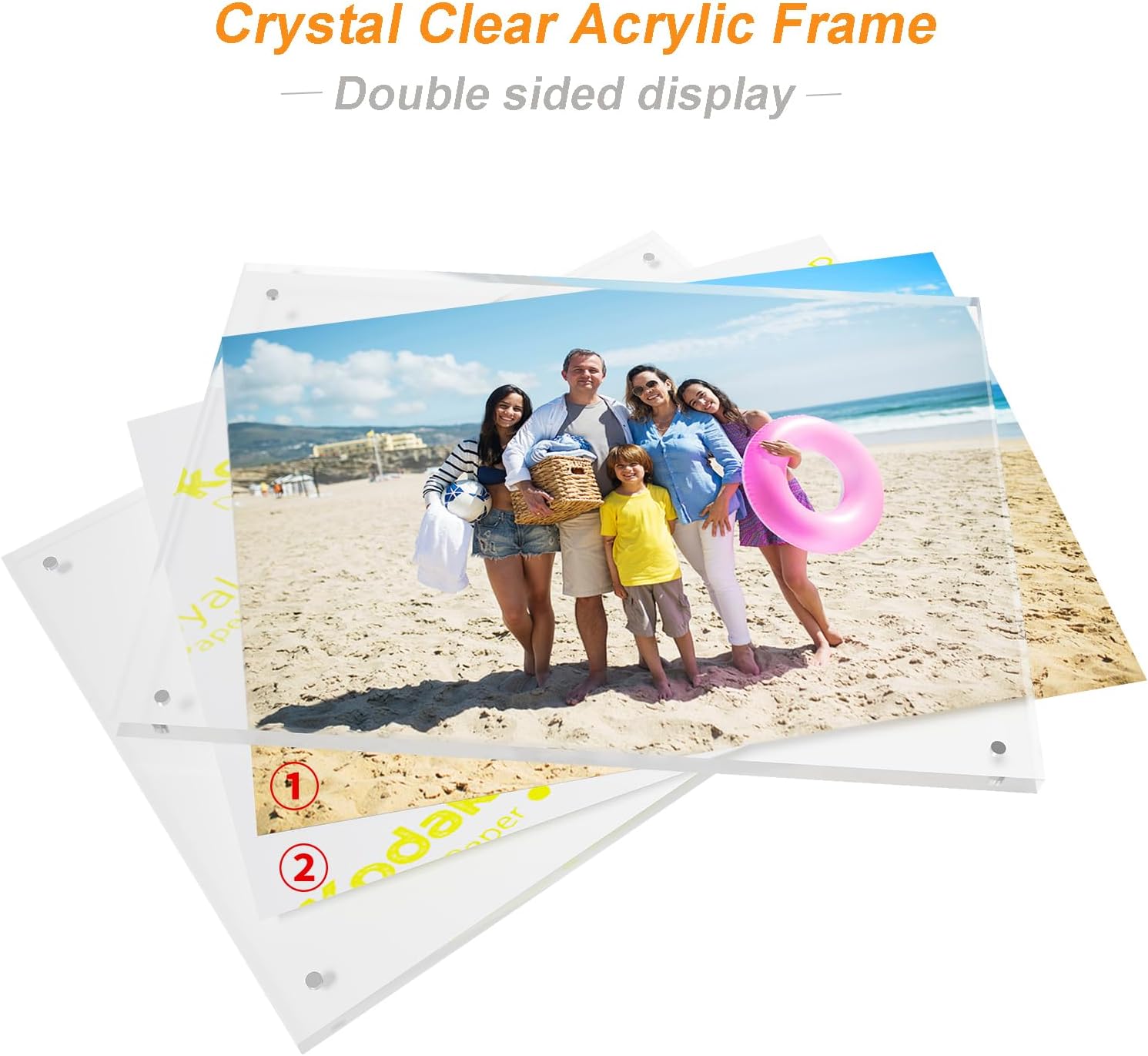 Magnetic Acrylic Picture Frame / 6 x 8 / Clear