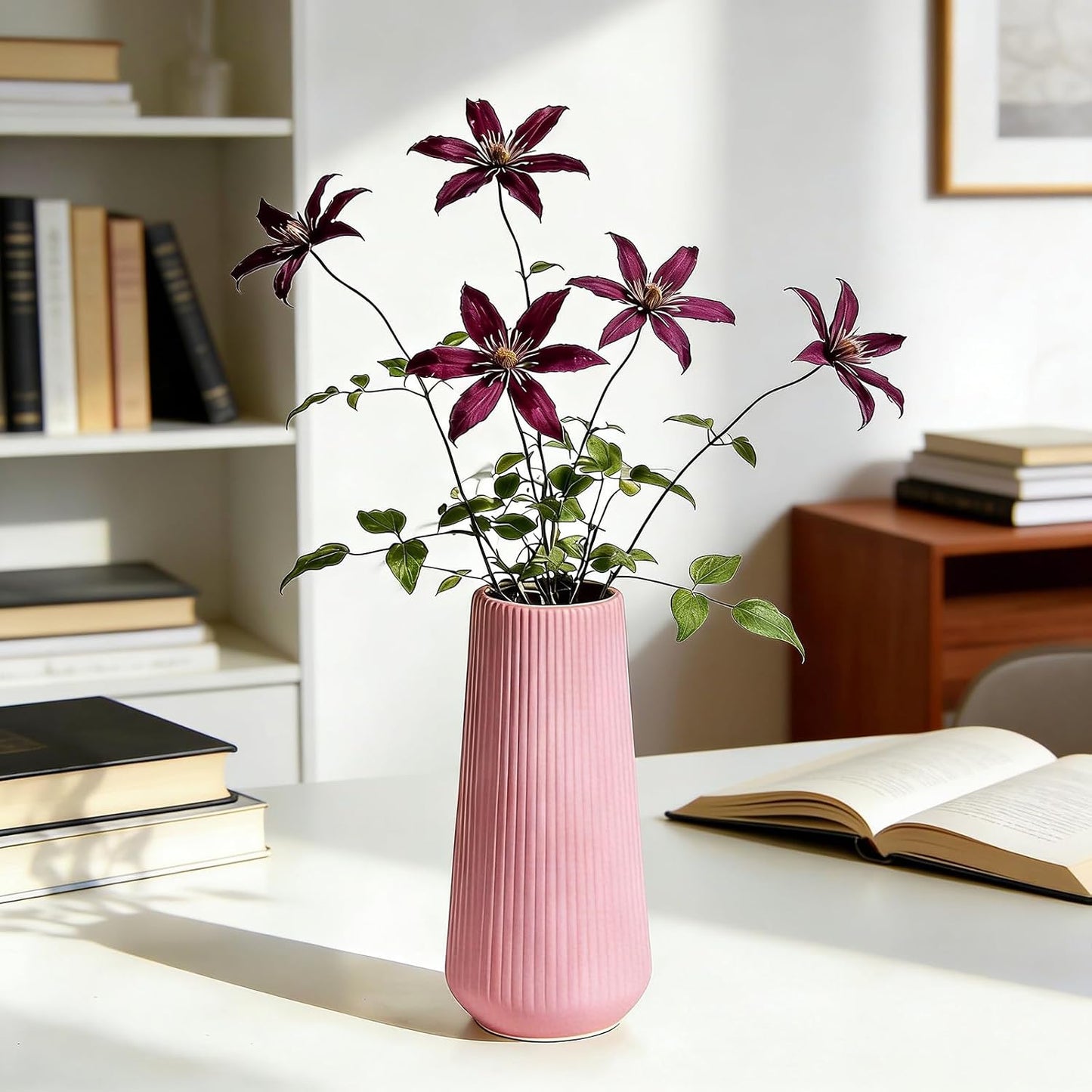 Ceramic Vase for Pampas Grass / Pink