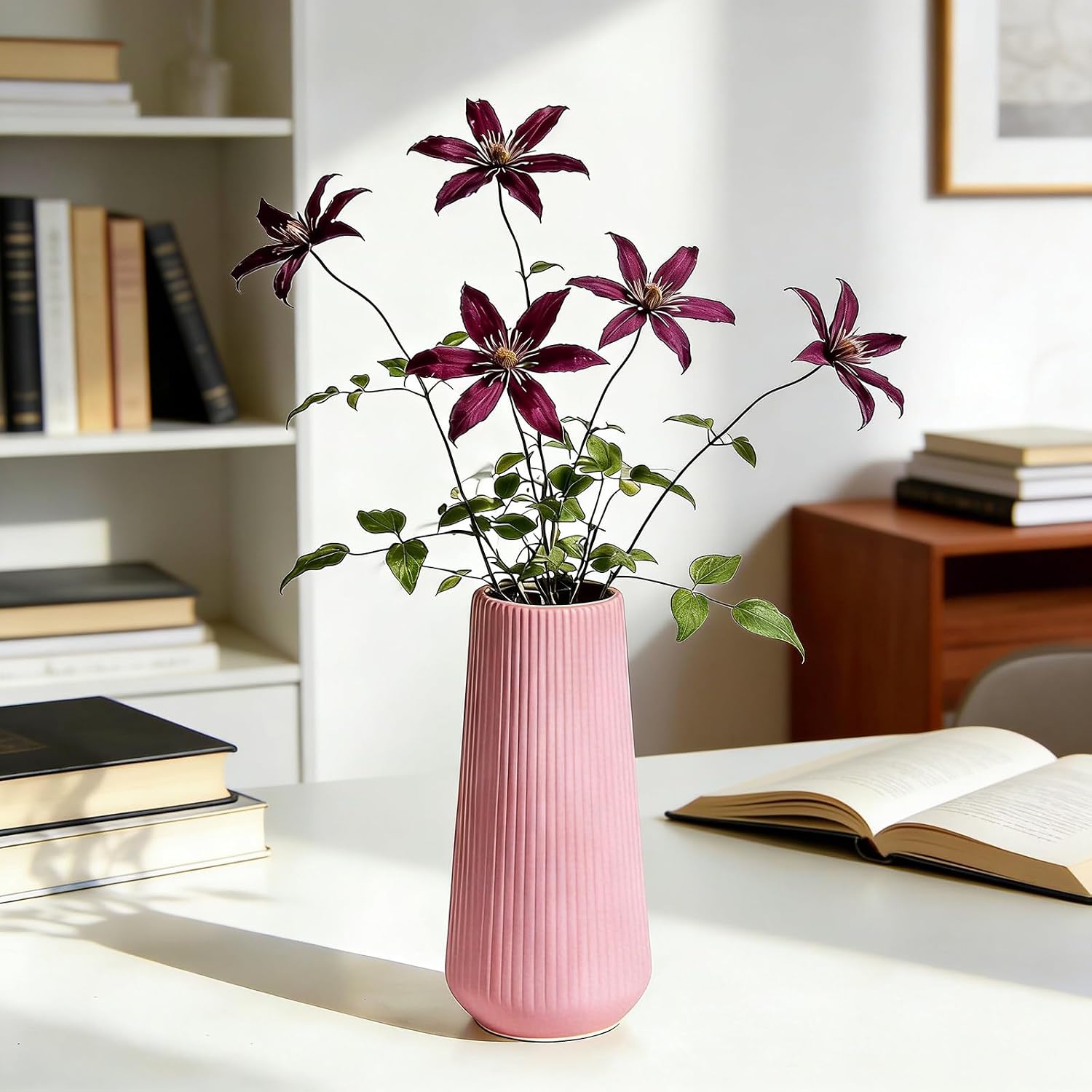 Ceramic Vase for Pampas Grass / Pink