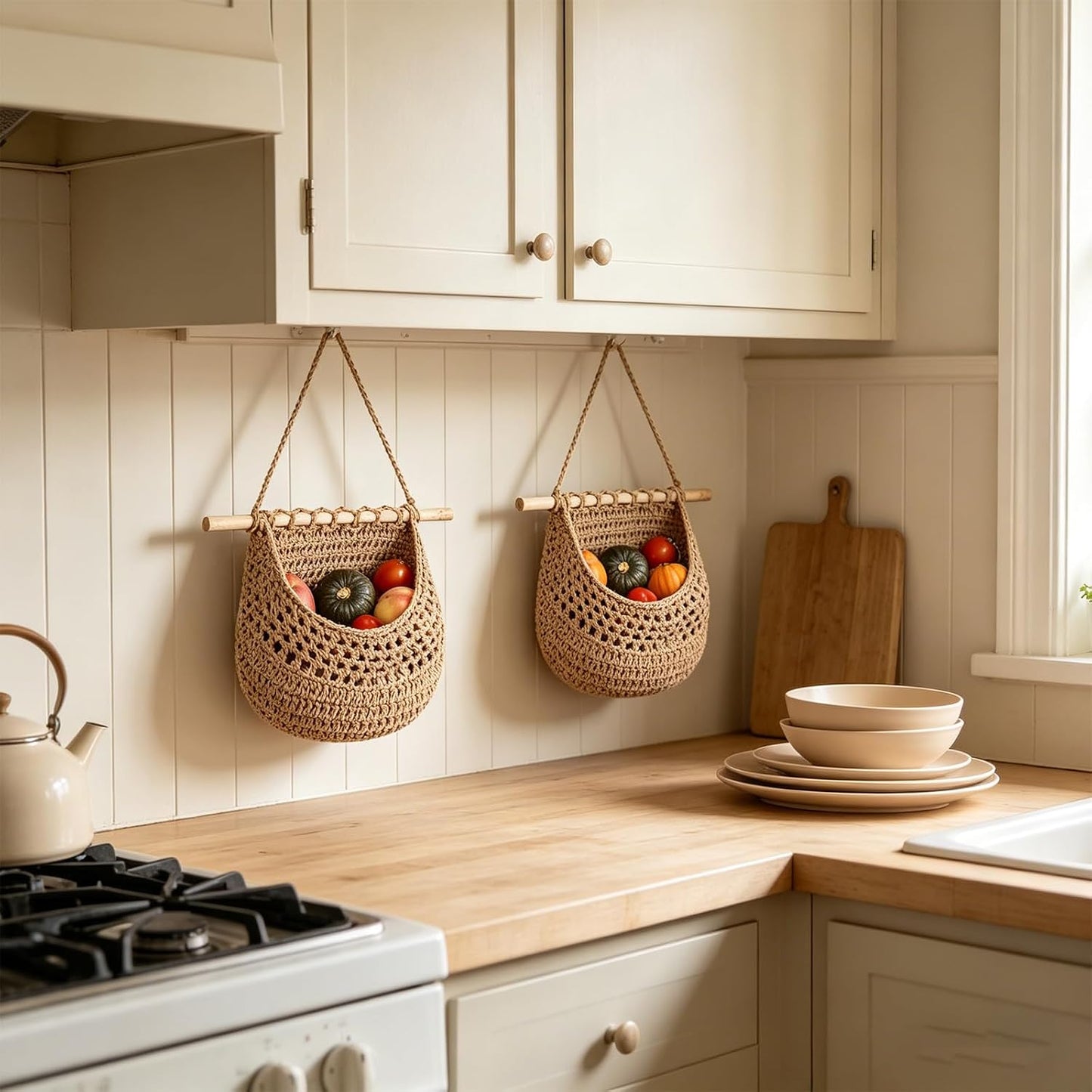 Hanging Fruit Basket / Jute