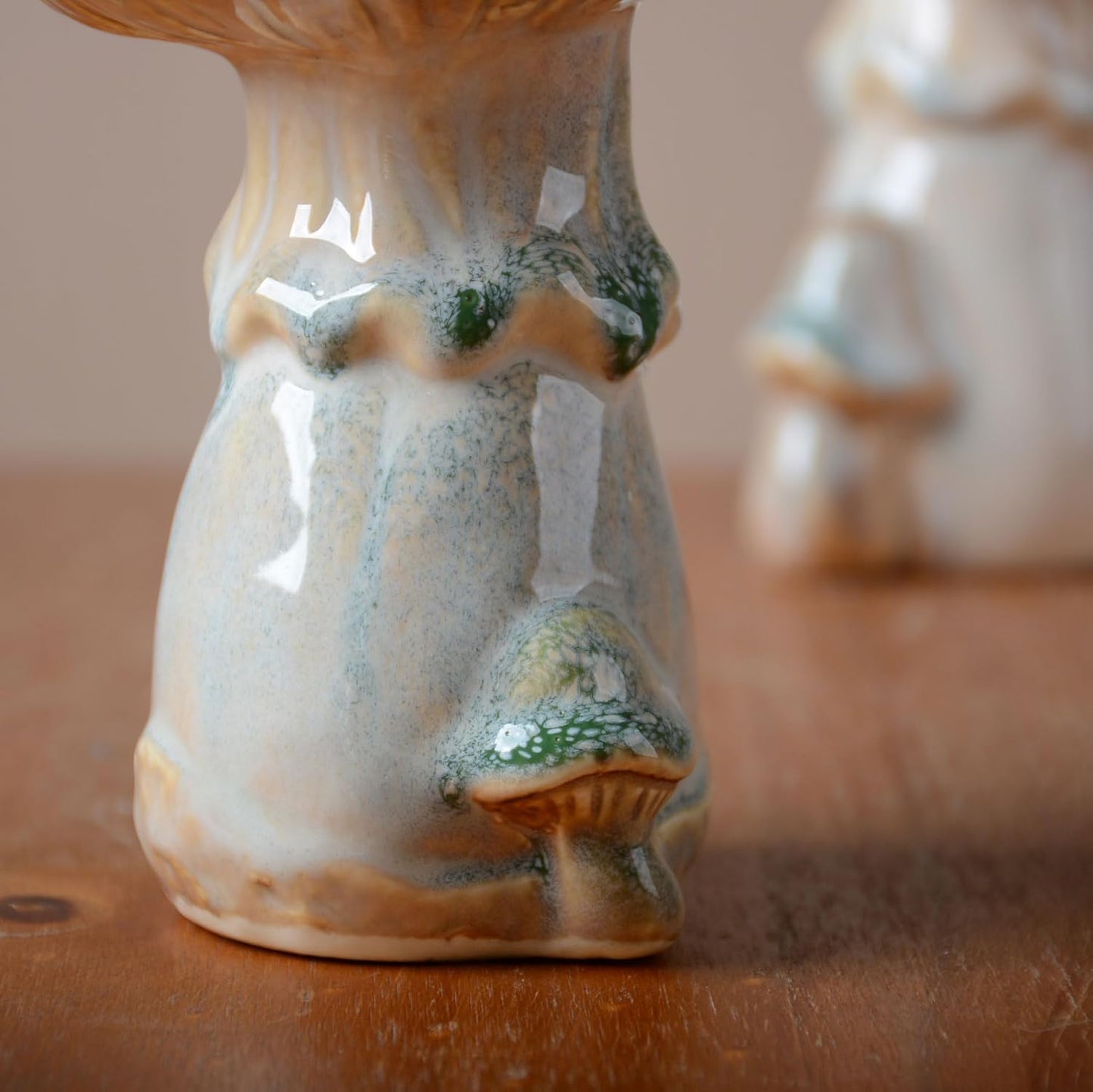 Mushroom Statue Decor Fairy Garden Sculpture Figurine Home Gift Art / 6.5 Inch