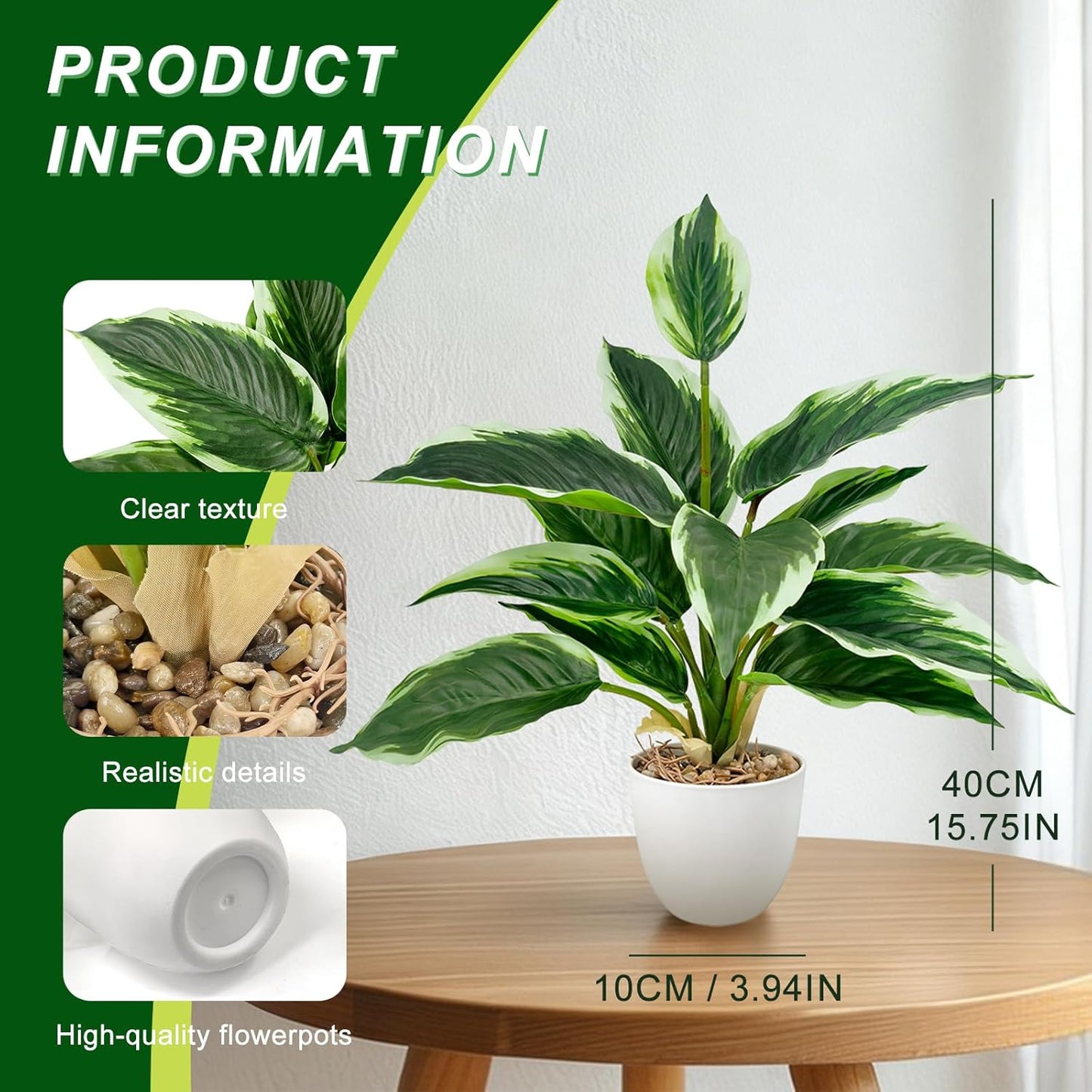 Artificial Potted Plants / White / Set of 2