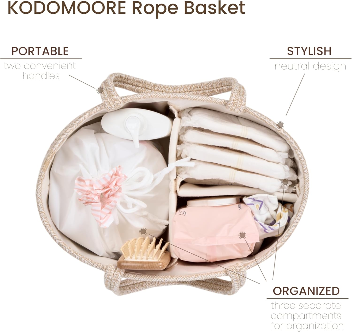 Baby Storage Basket / Oatmeal / Small