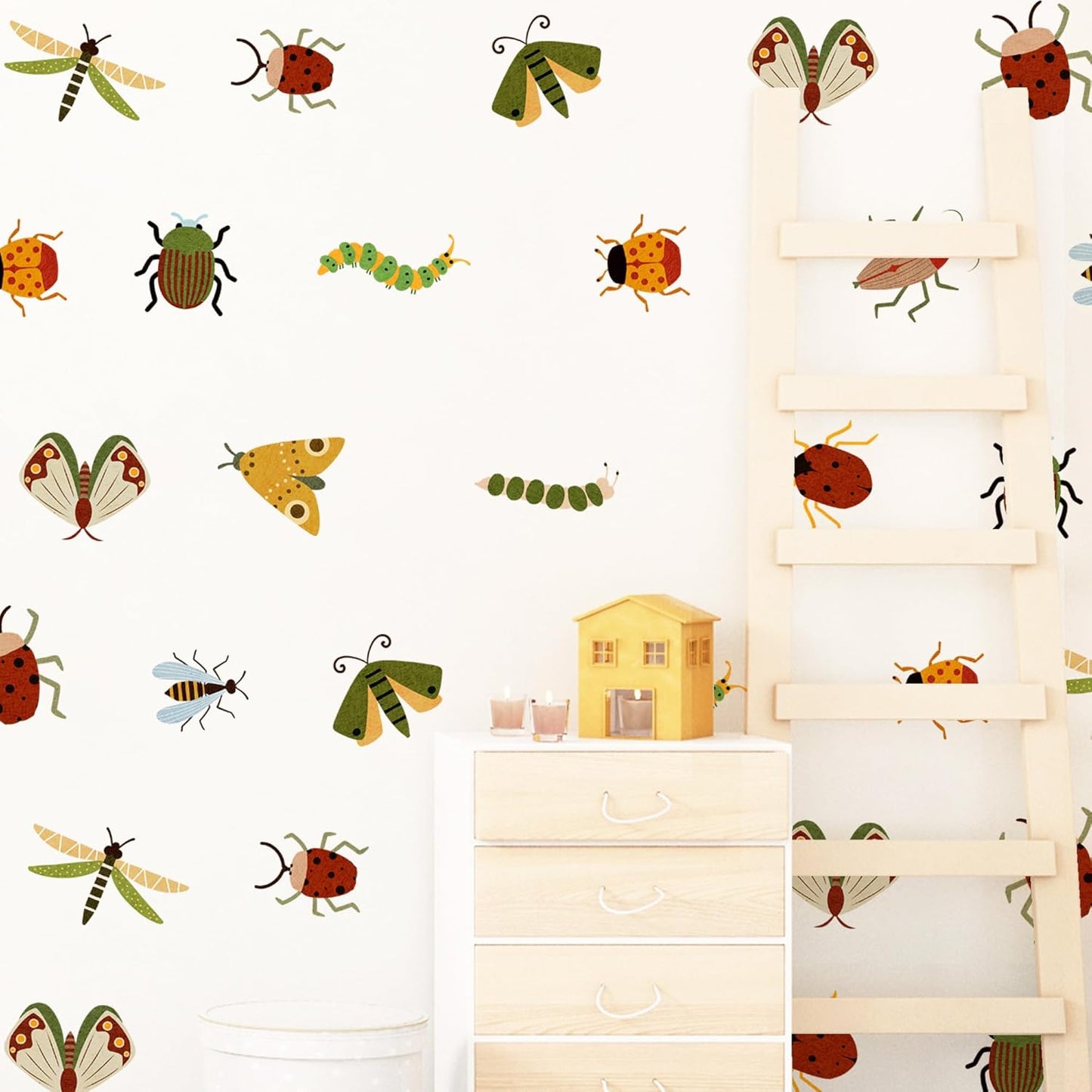 Peel Stick Boho Decals / Cute Cartoon Insect Wall Stickers