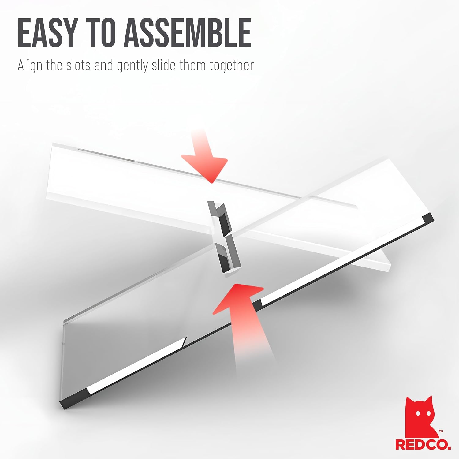 Transparent Acrylic Book Holder 2 Piece Reading Stand for Open and Closed Books / Clear