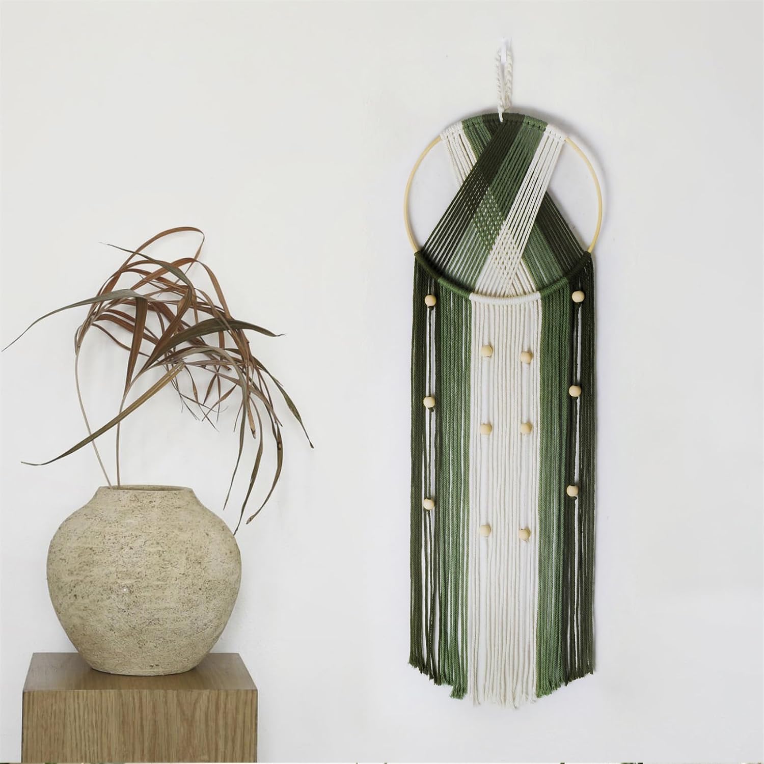 Boho Macrame Wall Hanging / Green