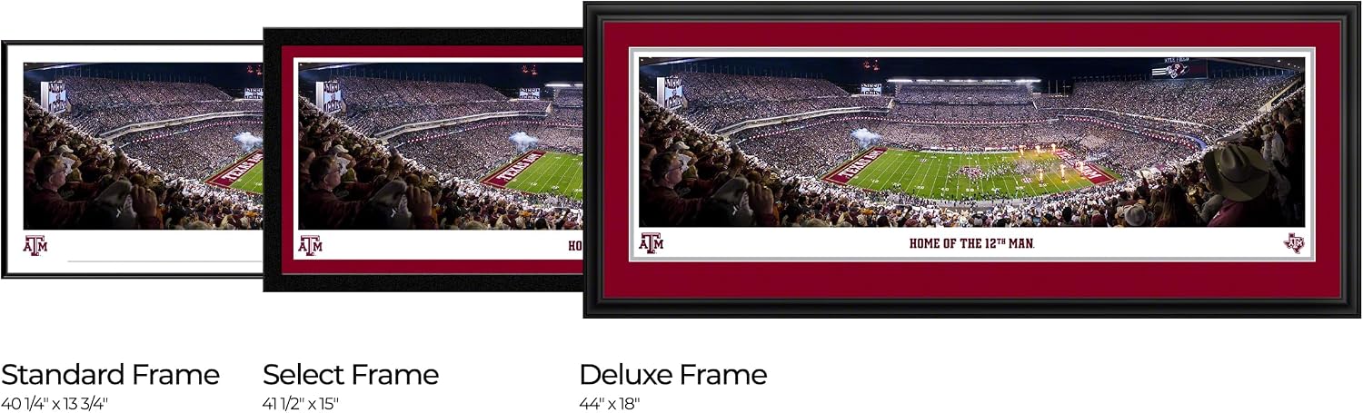 Texas A&M Football / Standard Frame / Framed / 40.3"L x 13.8"W / 40.25 Inch
