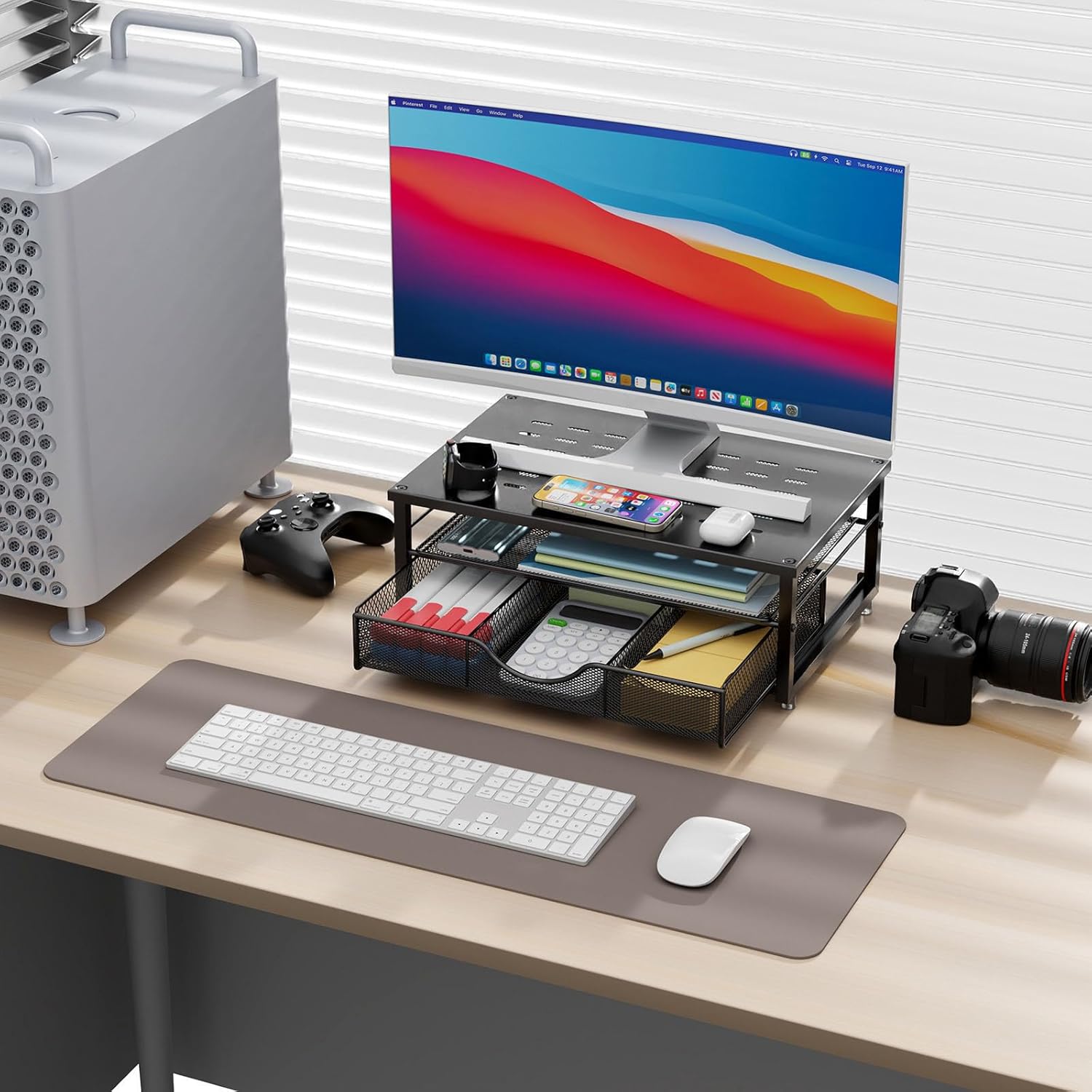 Computer Monitor Stand Riser / Black