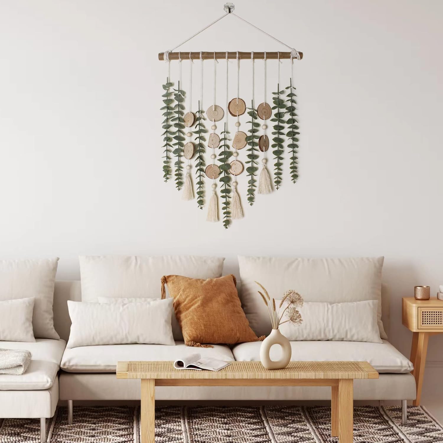Artificial Eucalyptus Wall Decor Fake Greenery Leaves Stems Wall Hanging Plants / 16.5 Inch