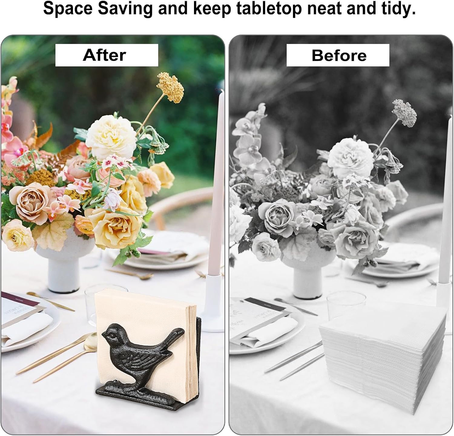 Napkin Holder Retro Vertical Napkin Holders / Black