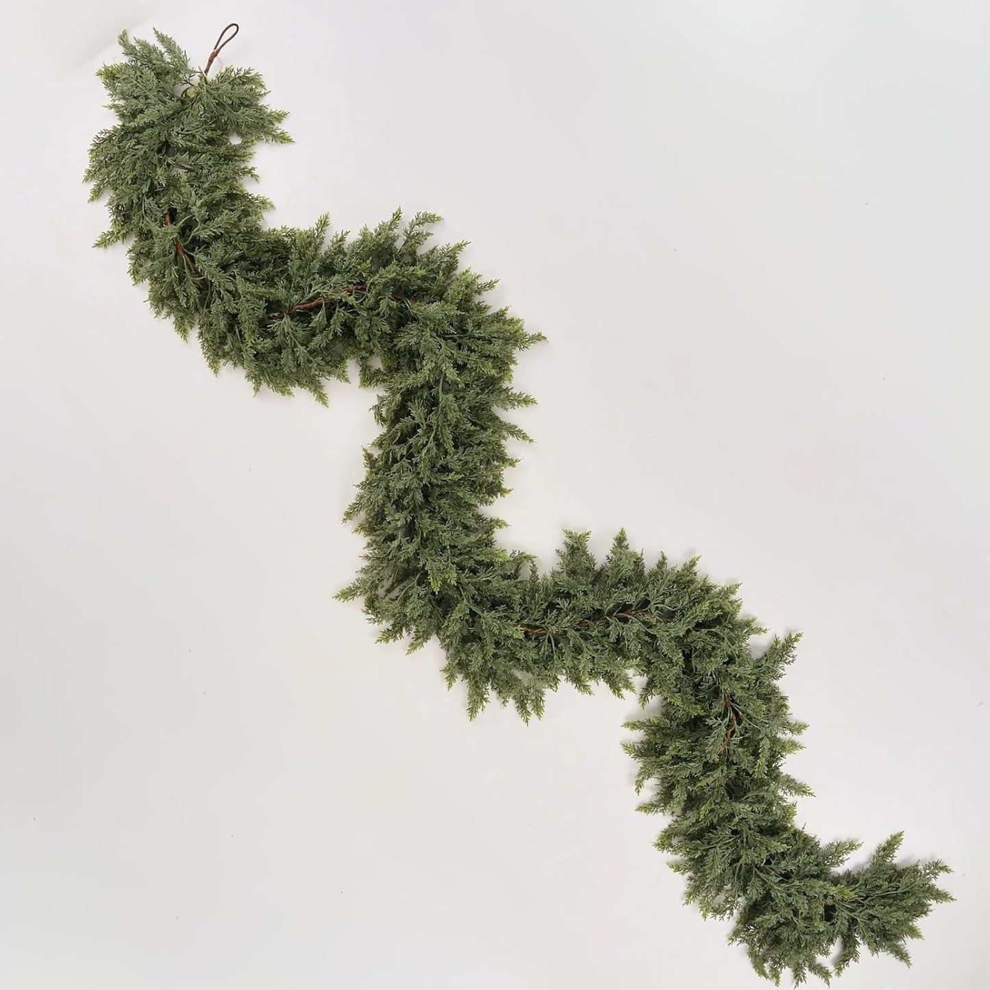 Avoeco Deluxe 9FT Real Touch Cedar Christmas Garland | Lush Soft Natural-Drape Artificial Greenery Christmas Decor