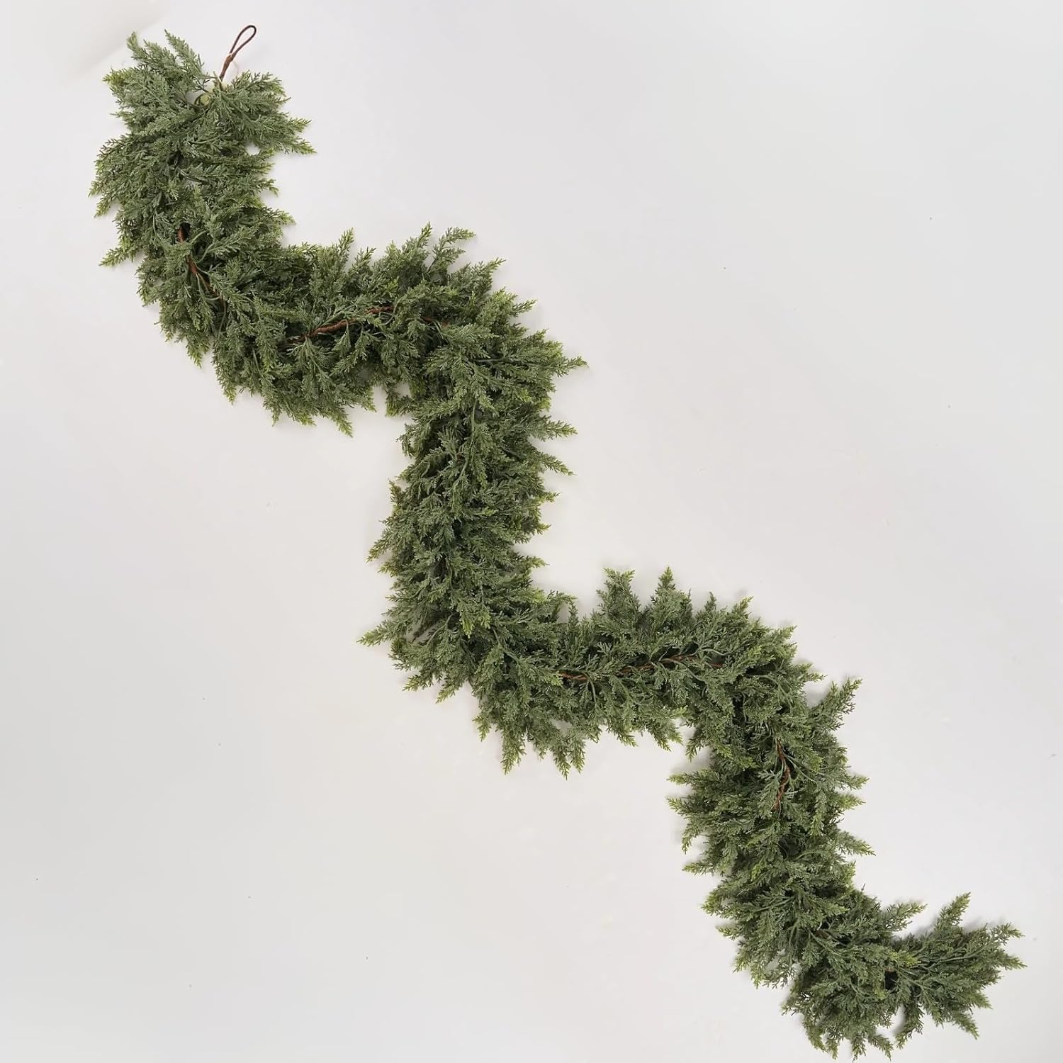 Avoeco Deluxe 9FT Real Touch Cedar Christmas Garland | Lush Soft Natural-Drape Artificial Greenery Christmas Decor