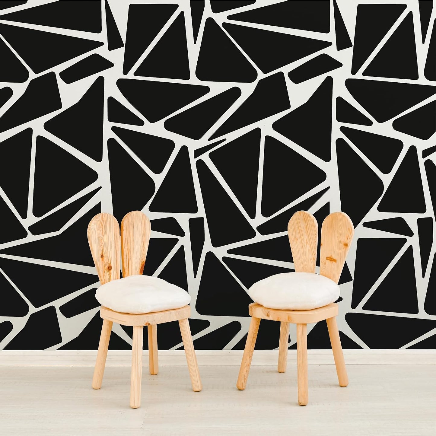 Large Boho Geometric Wall Decal Abstract Art Sticker / Modern / Black