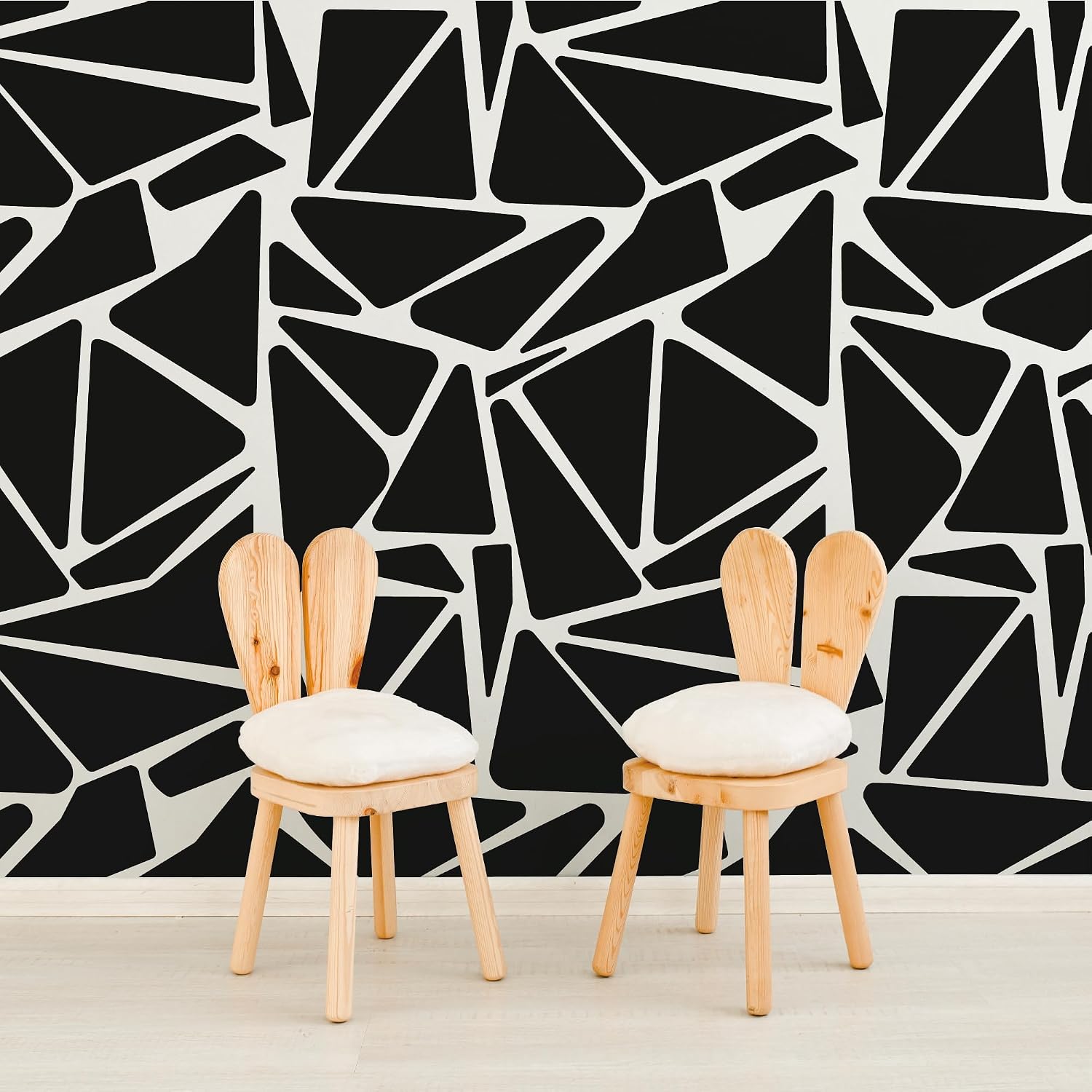 Large Boho Geometric Wall Decal Abstract Art Sticker / Modern / Black