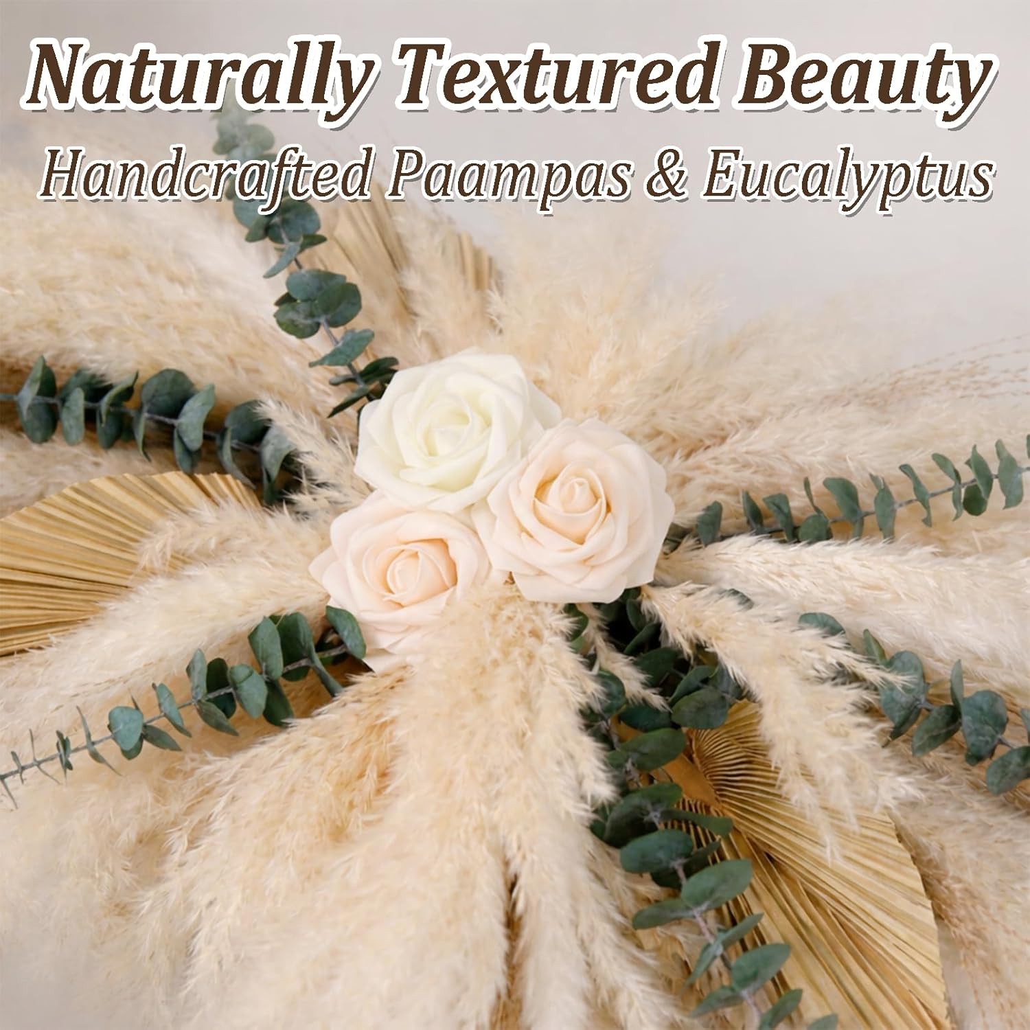 DIY Artificial Roses & Dried Boho Hanging Flowers / Natural