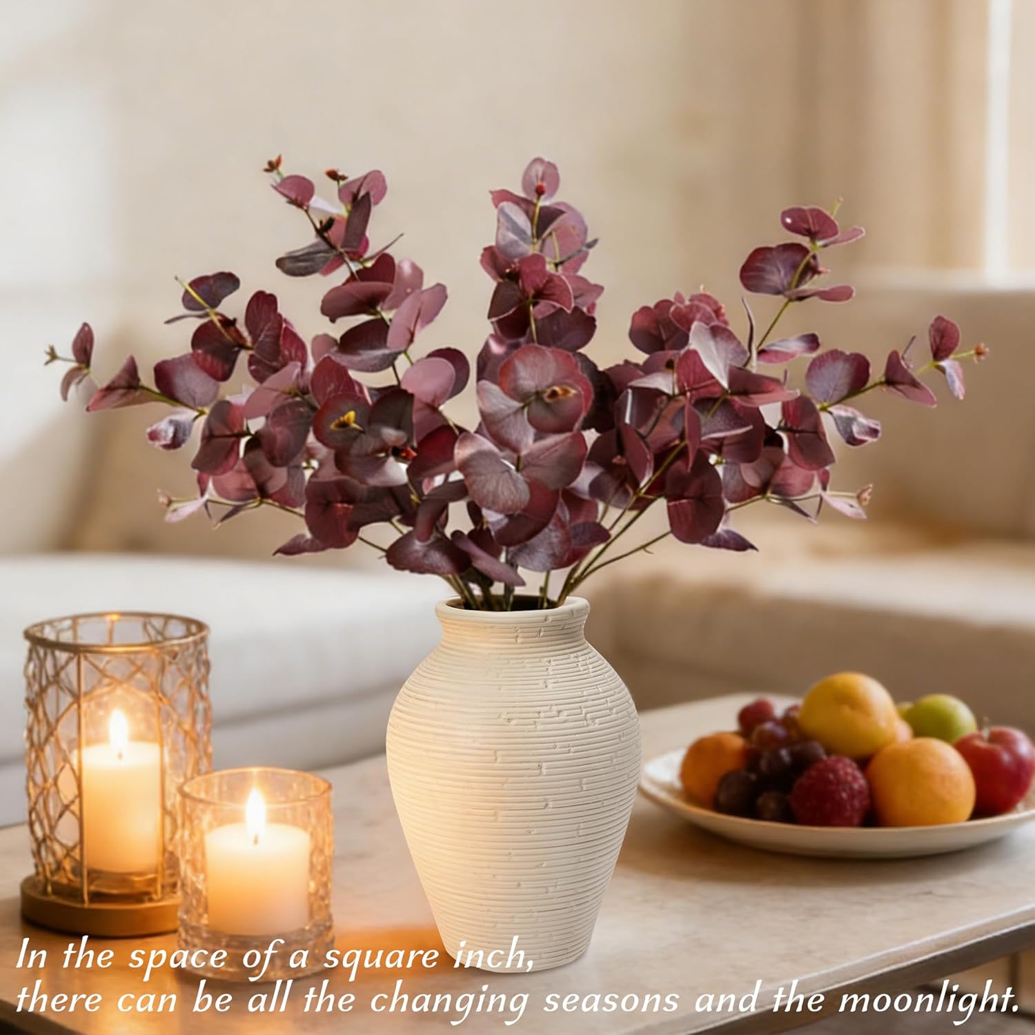 Ceramic Flower Vases / 8.1 Inch / Set of 2