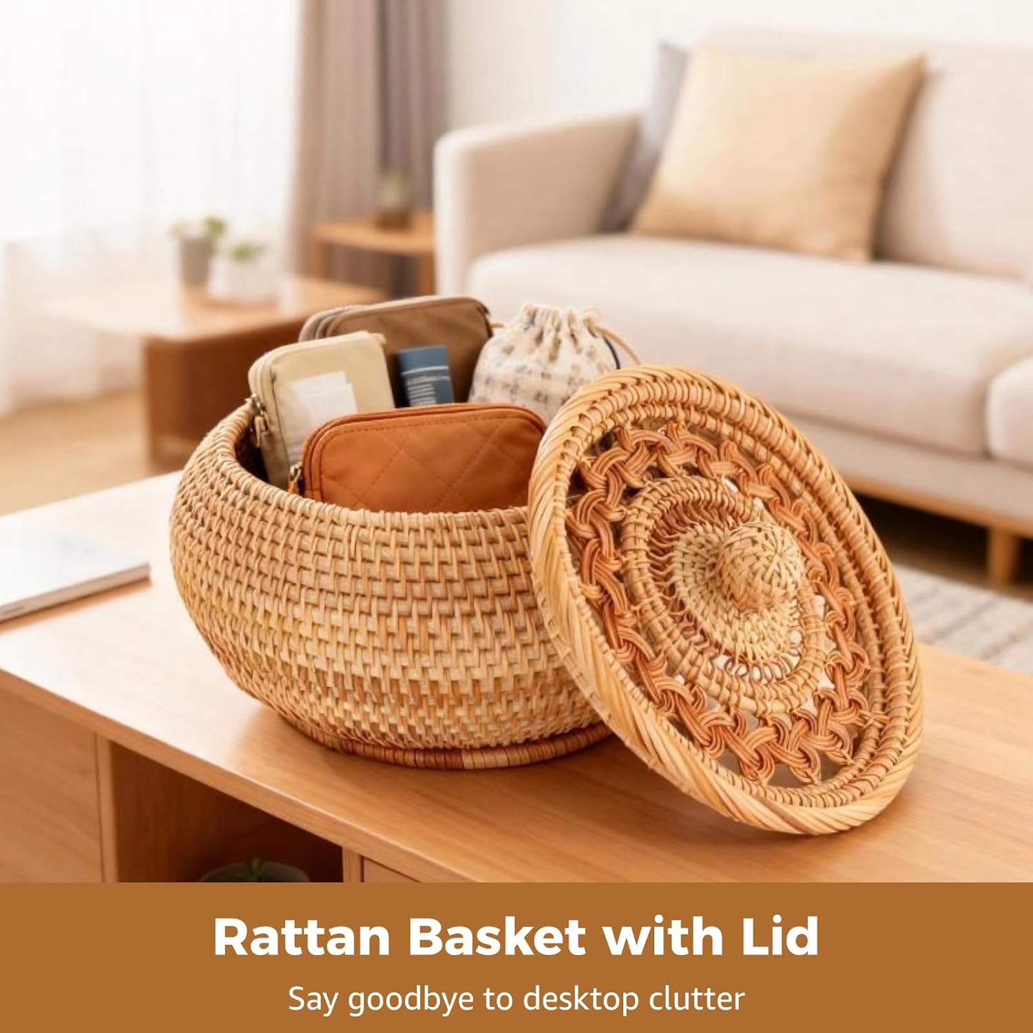 Round Woven Basket / 9.1 Inch