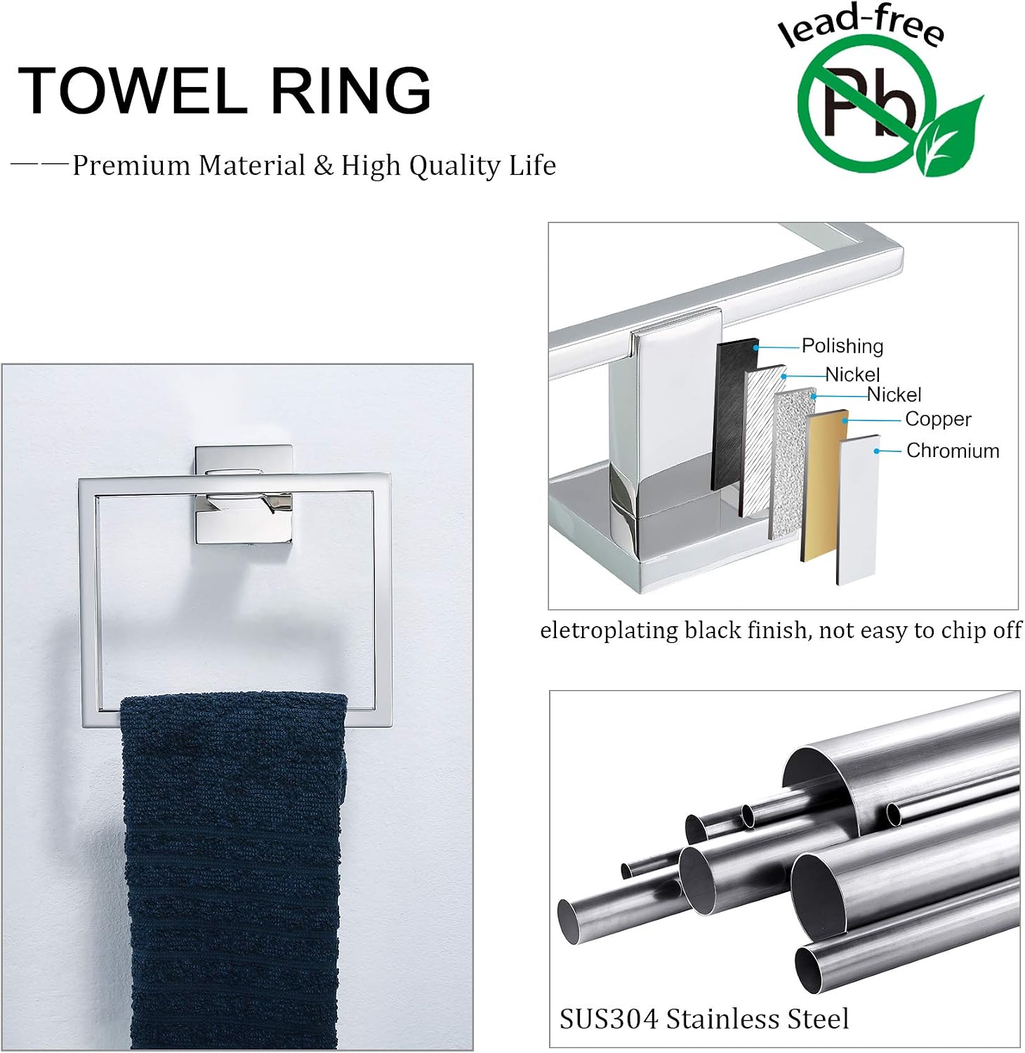 Bathroom Hardware Accessories Set Polished Chrome Towel Bar Sets Include Towel Bar Towel Holder Toilet Paper Holder