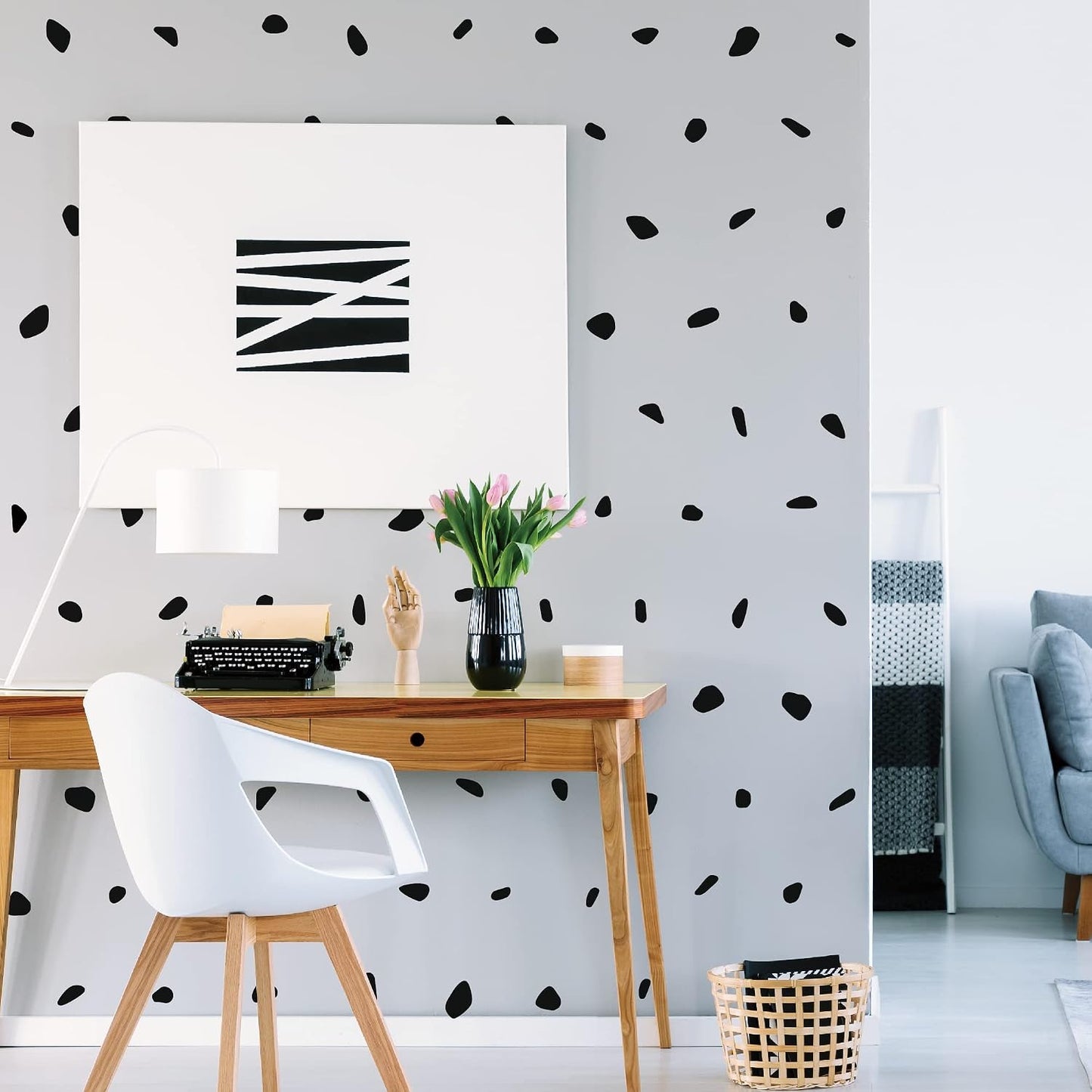 Vinyl Irregular Polka Dot Wall Decals / Irregular Spots / Black