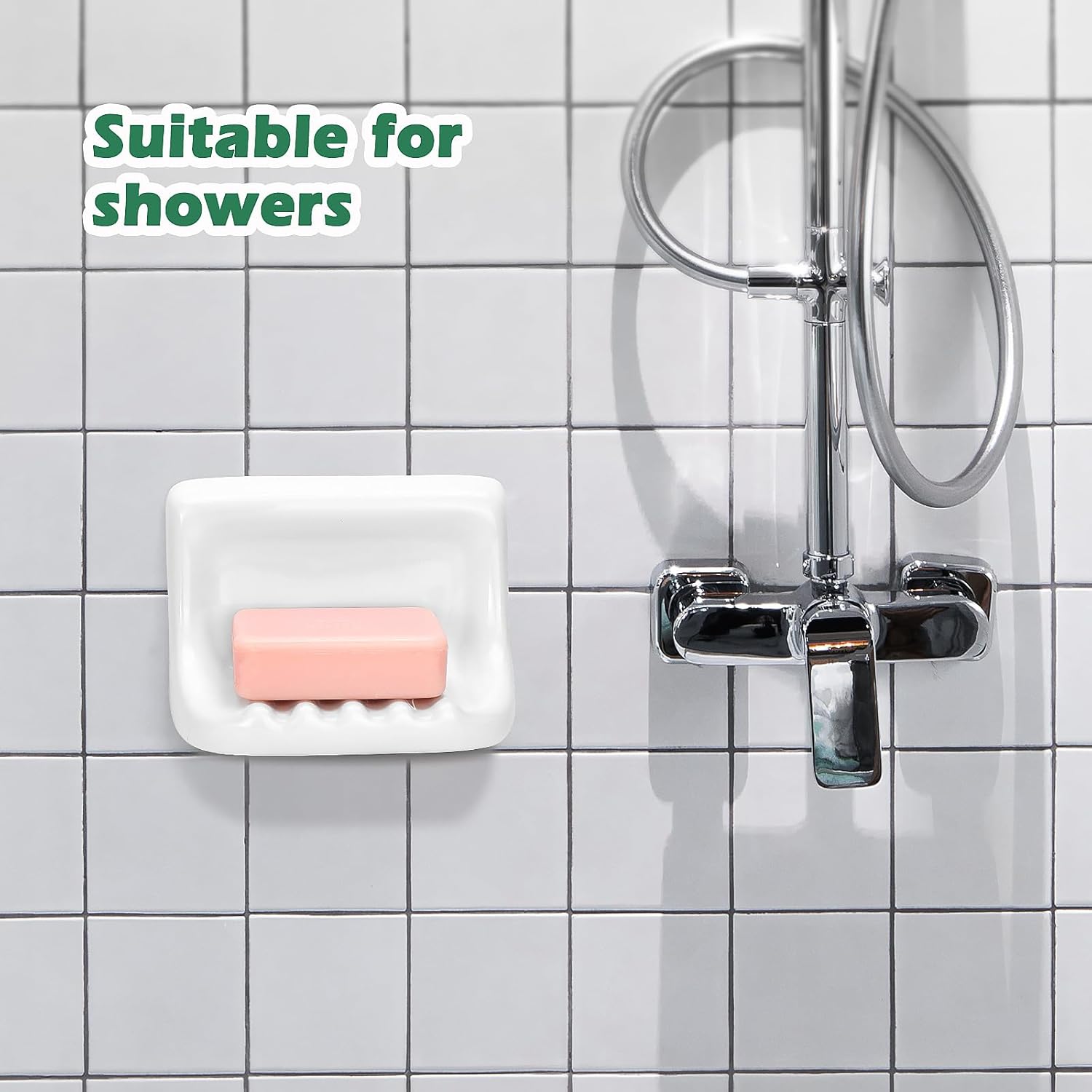 Retro Ceramic Soap Holder Porcelain Soap Tray / White