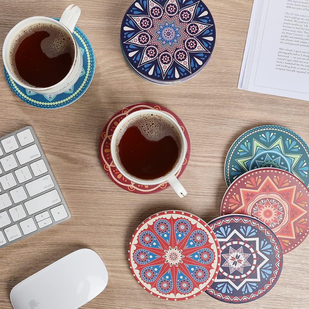 Absorbent Ceramic Stone Coasters for Drink / Set of 10